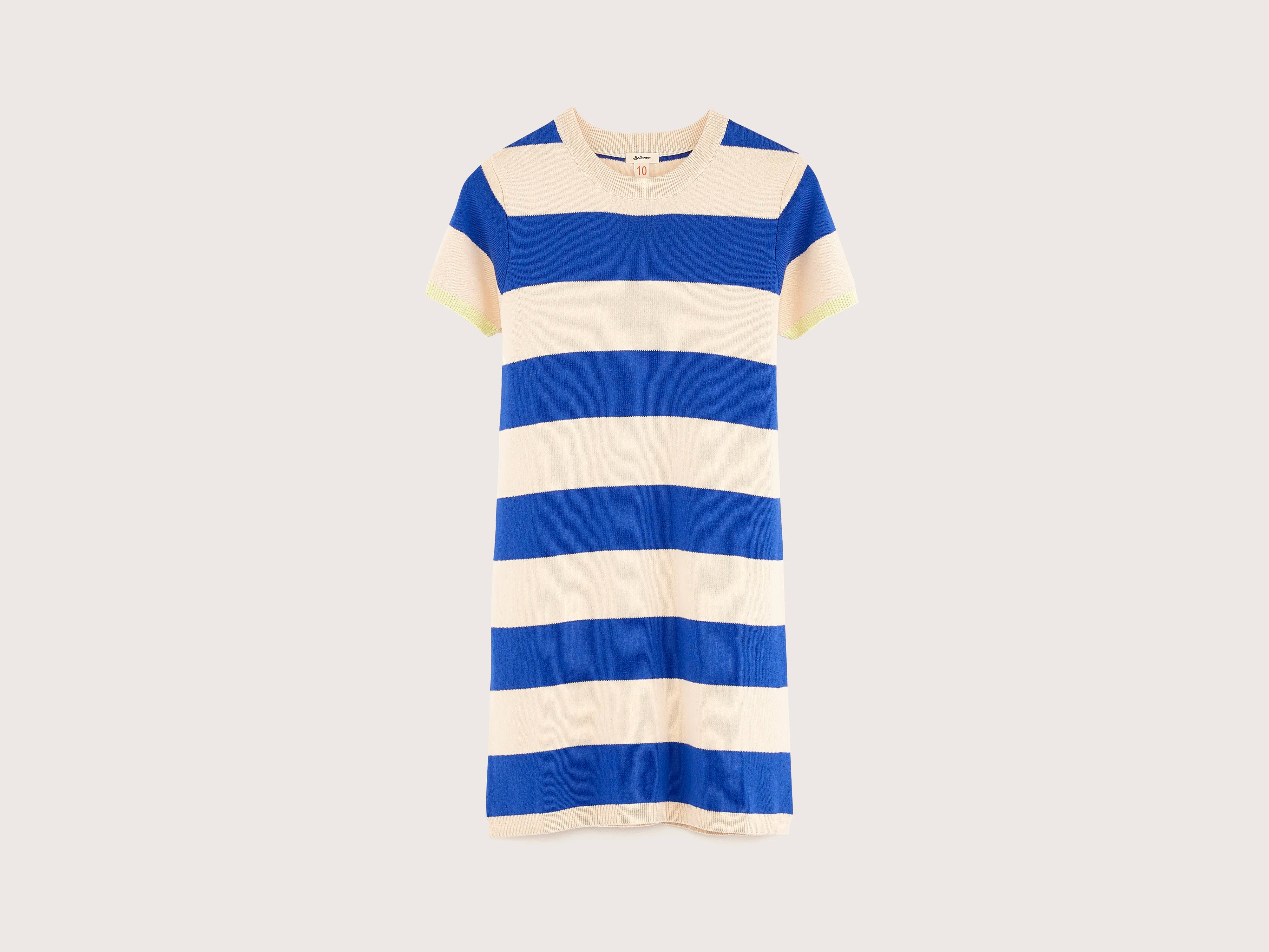 Angrob Knitted Dress - Fluo / Lazuli / Macadamia For Girls | Bellerose