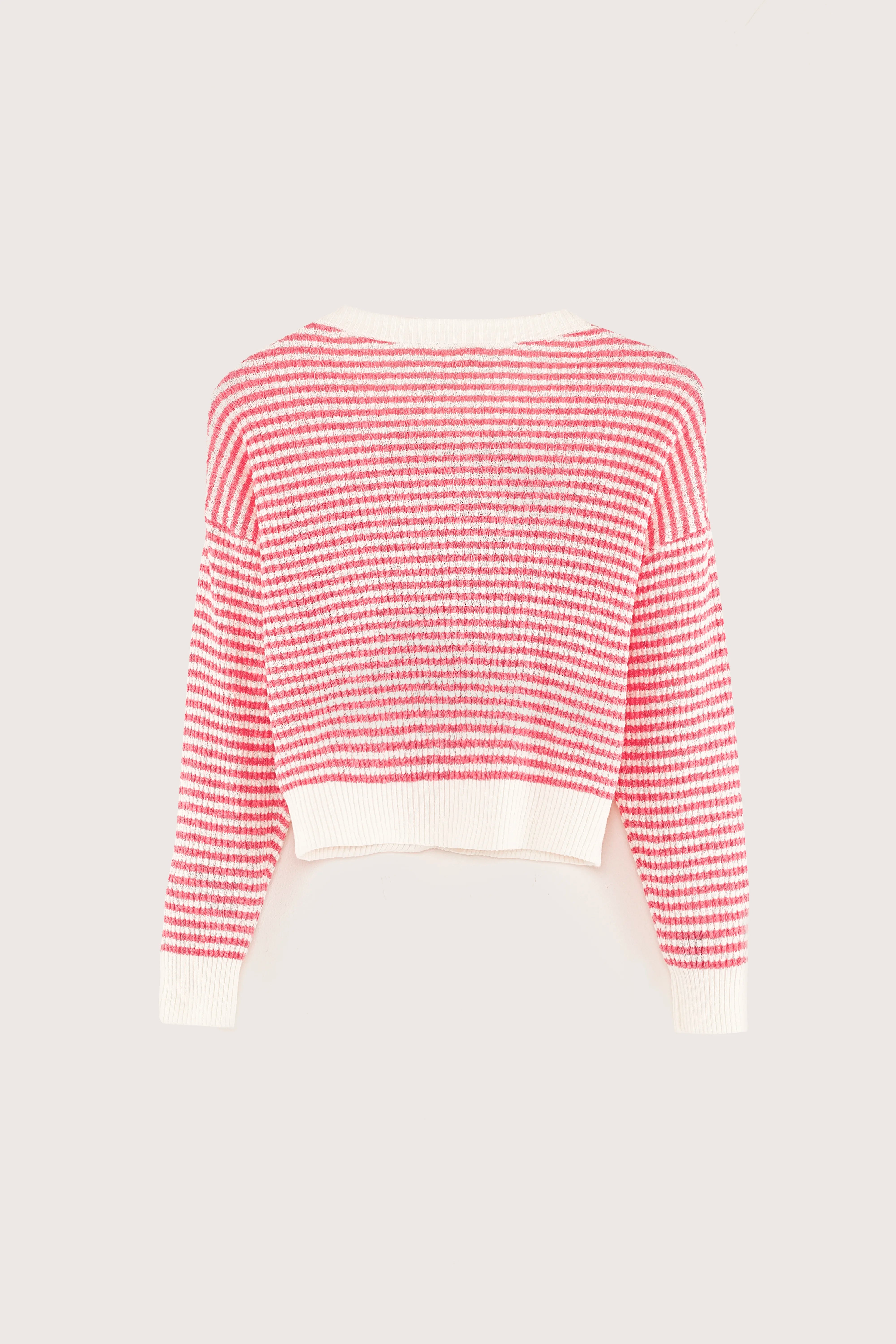 Cardigan Col Rond Attelo - Ecru / Pinklady Pour Fille | Bellerose