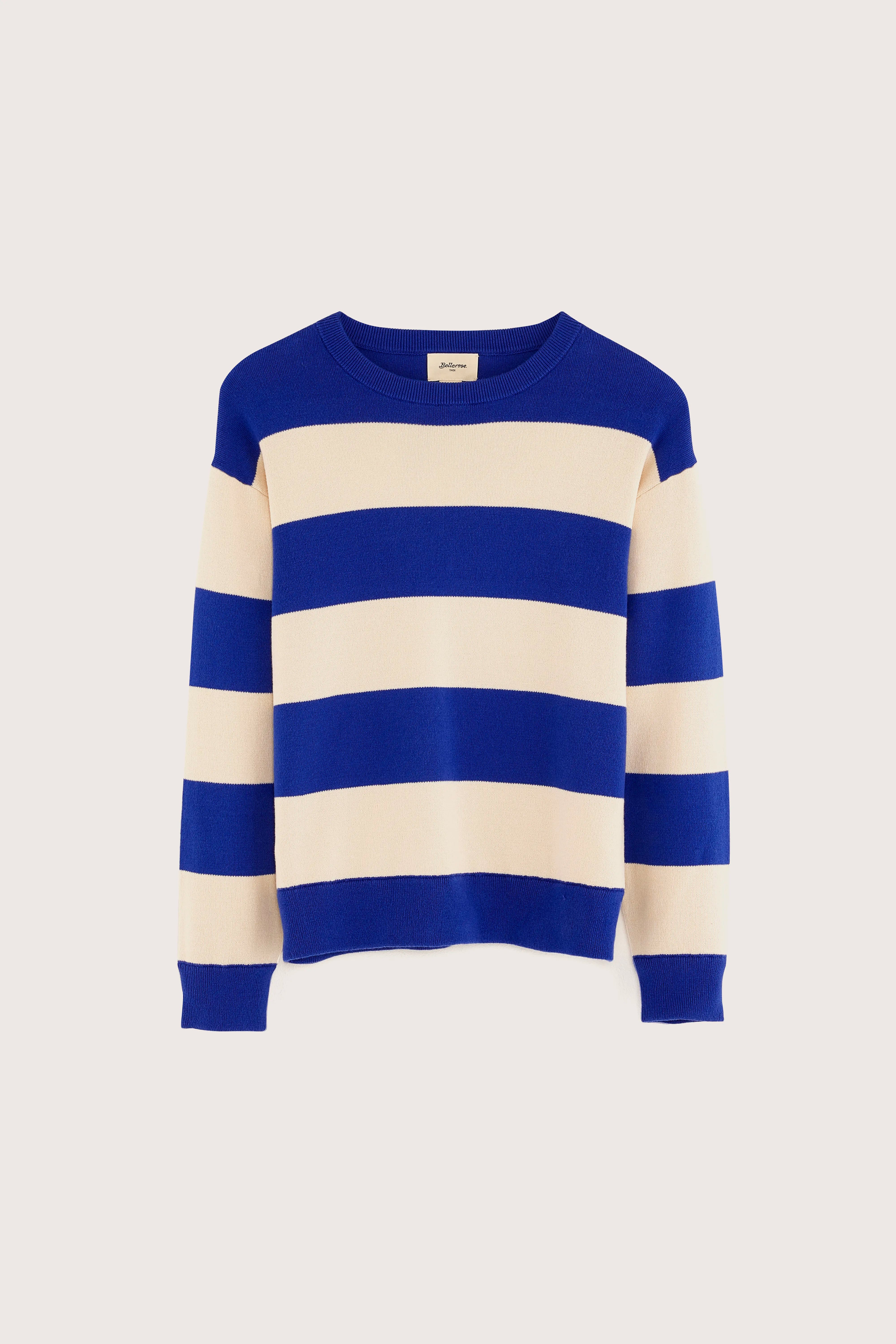 Pull Col Rond Angbo - Lazuli / Macadamia Pour Garçon | Bellerose