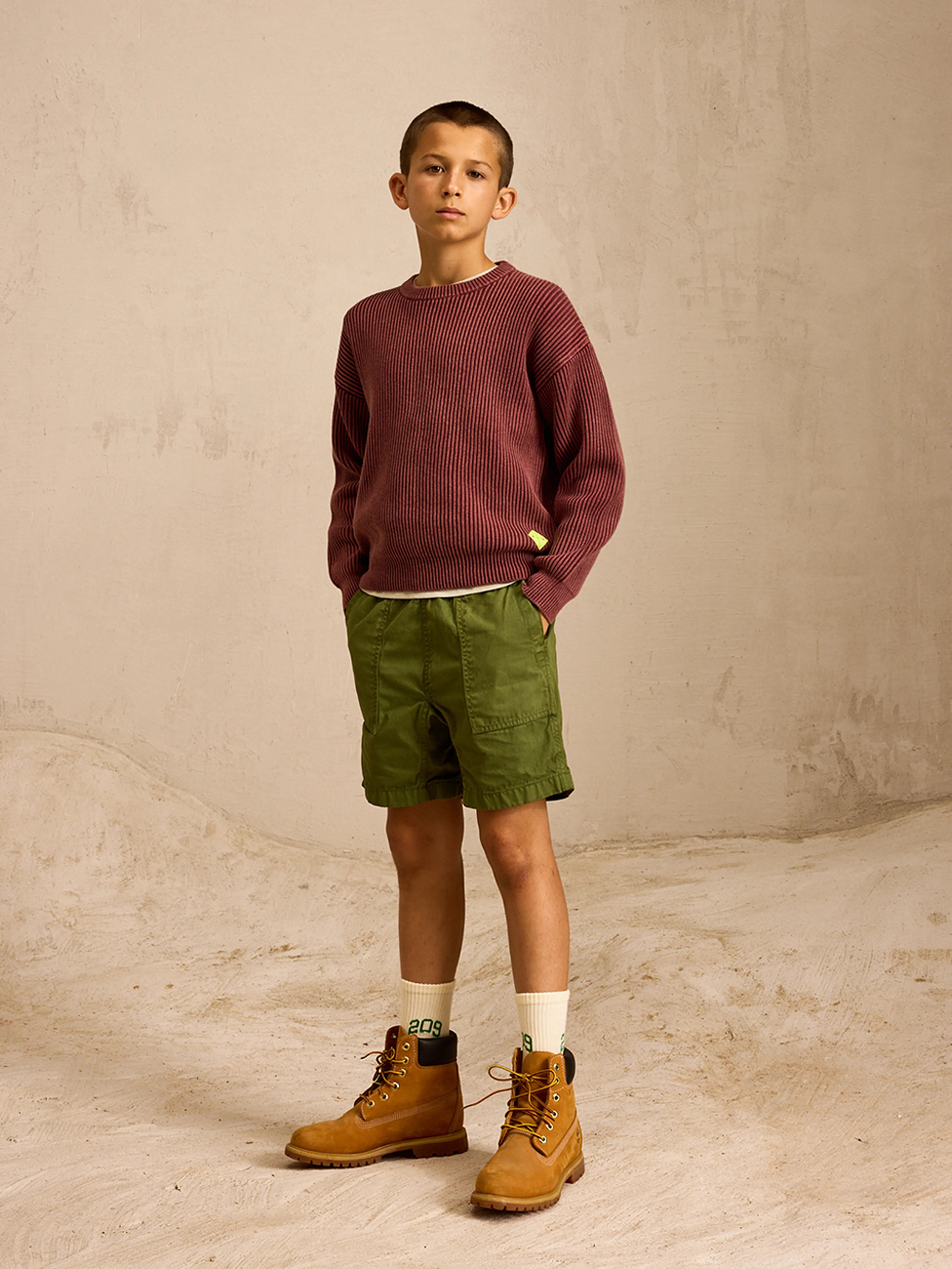 Gocca Crewneck Sweater - Grenat For Boys | Bellerose