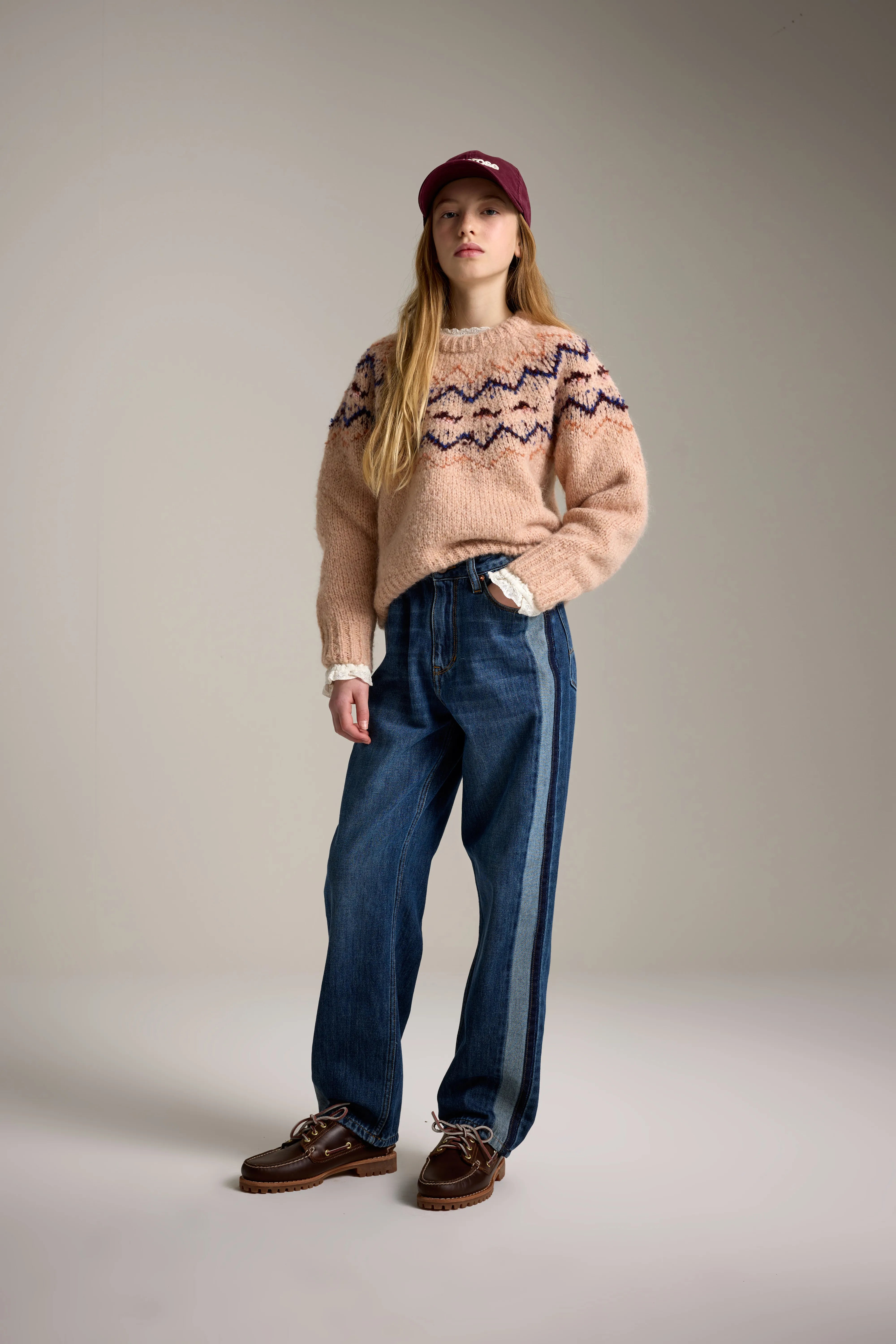 Jean Droit Pearlie - Used blue Pour Fille | Bellerose