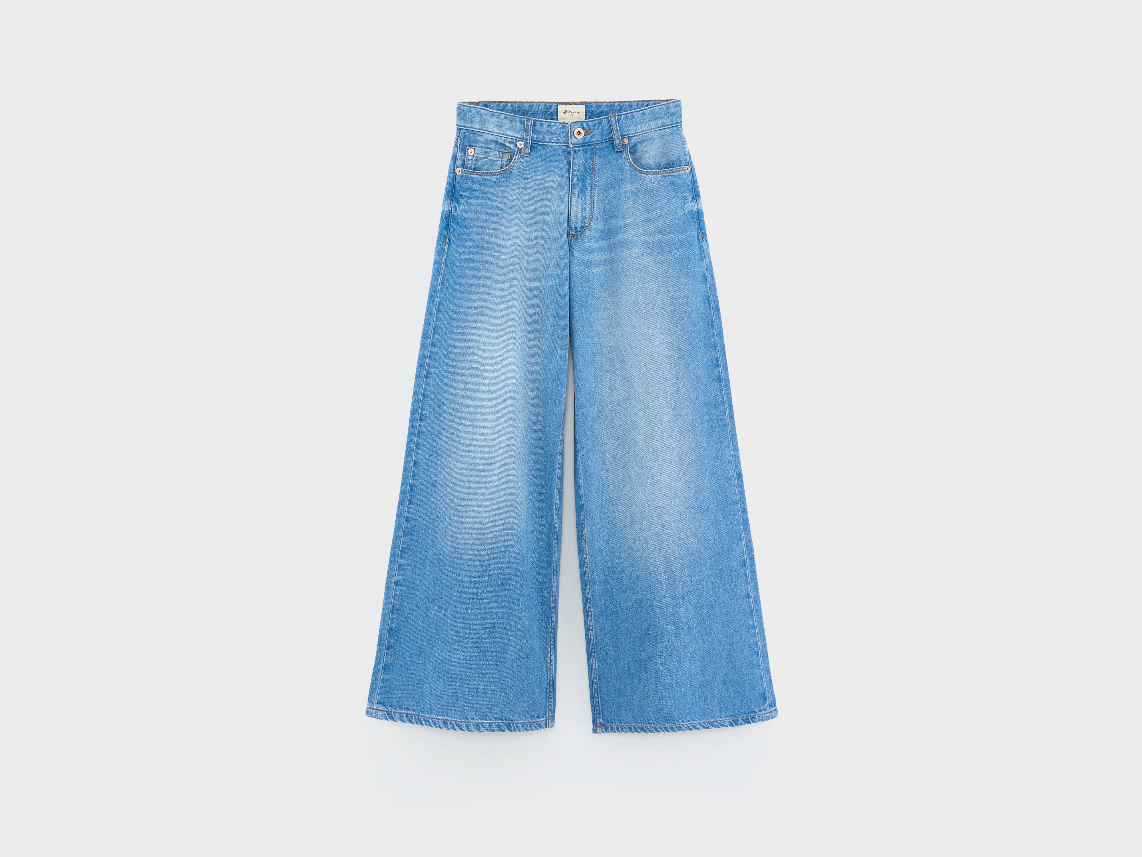 Kae wijde jeans (252 / G / MD BLUE BLEACH)