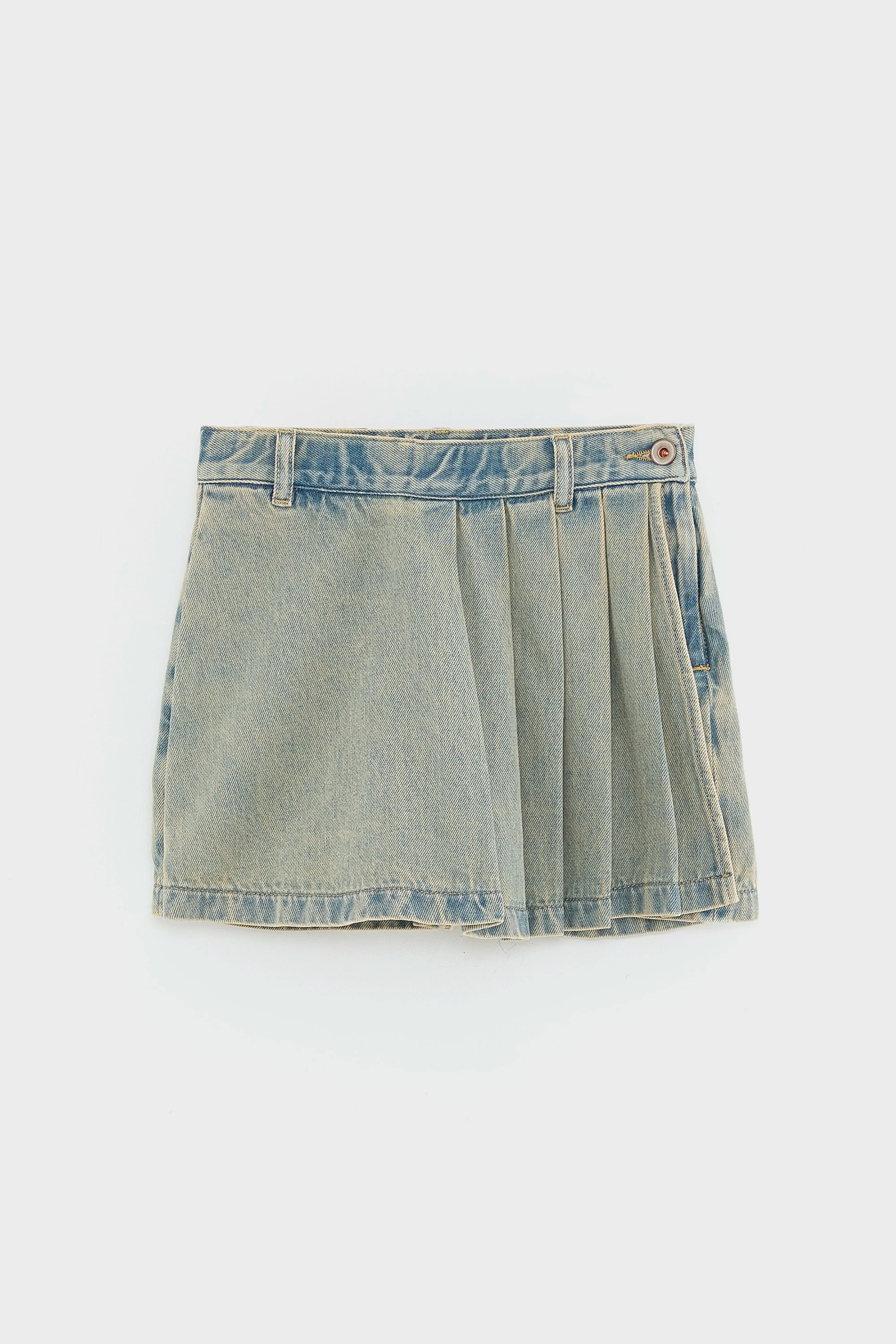 Waves Mini Skort - Used blue For Girls | Bellerose