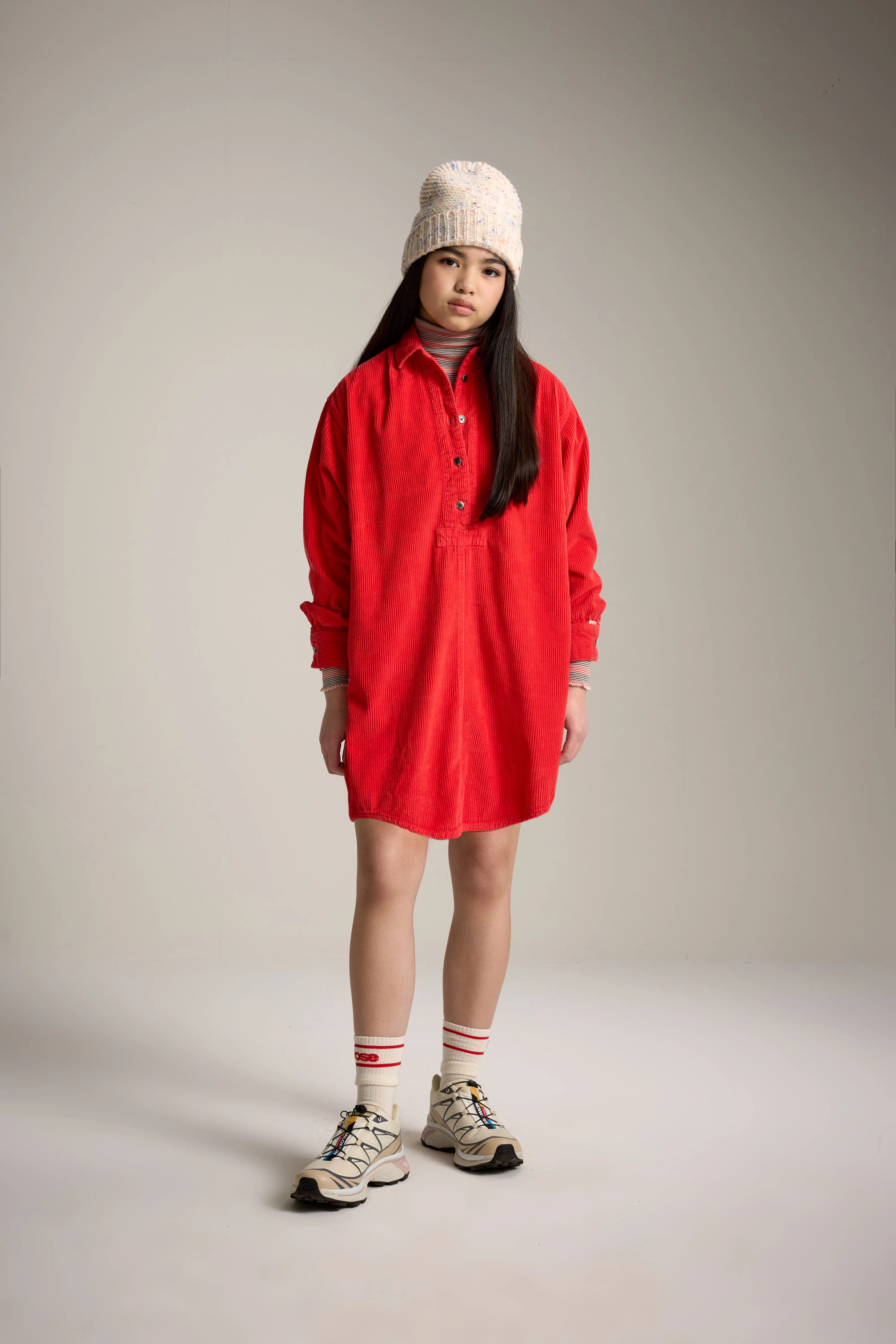 Winnie Shirt Dress - Massai red For Girls | Bellerose