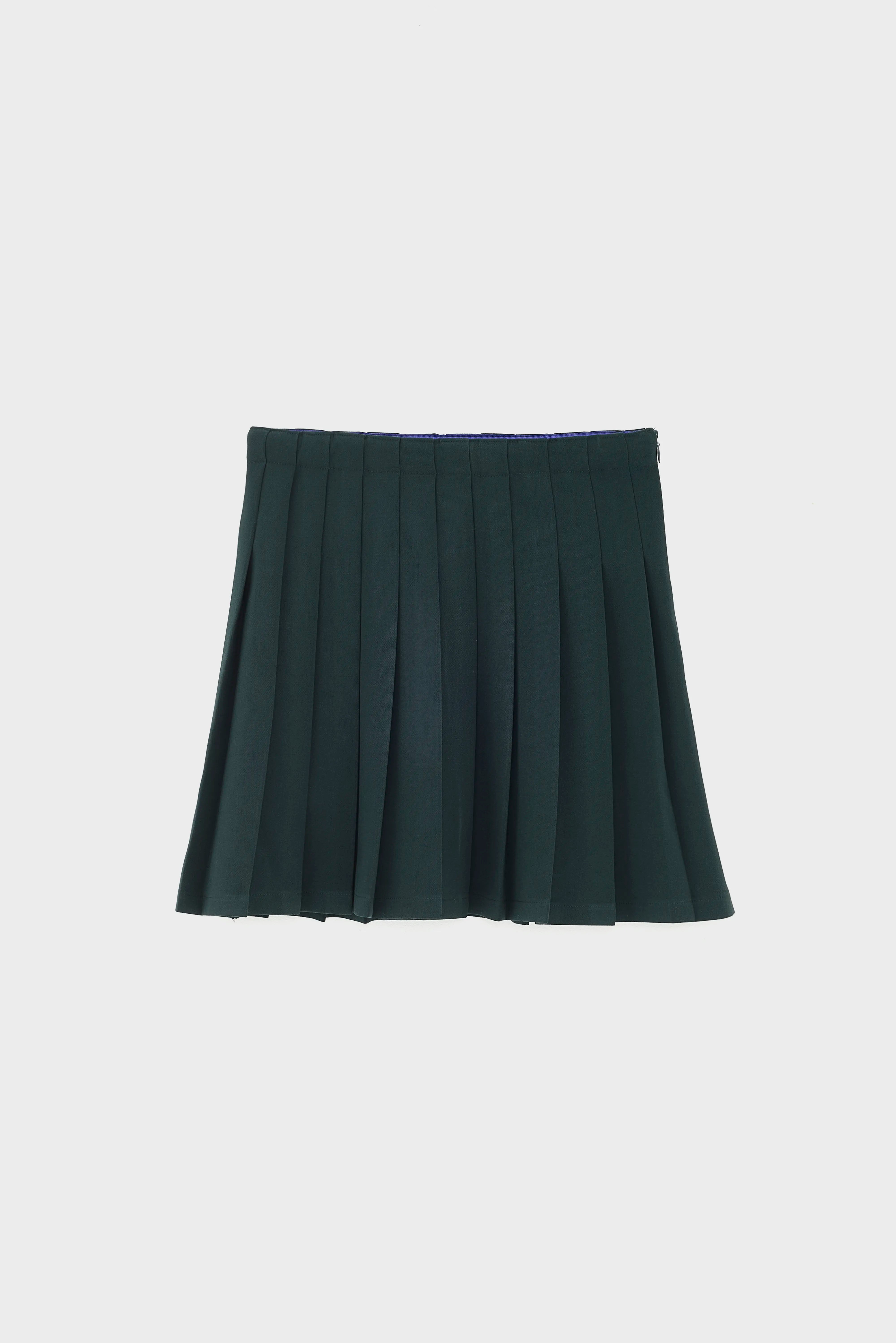 Minijupe Plissée Verte Asra - Forest Pour Fille | Bellerose