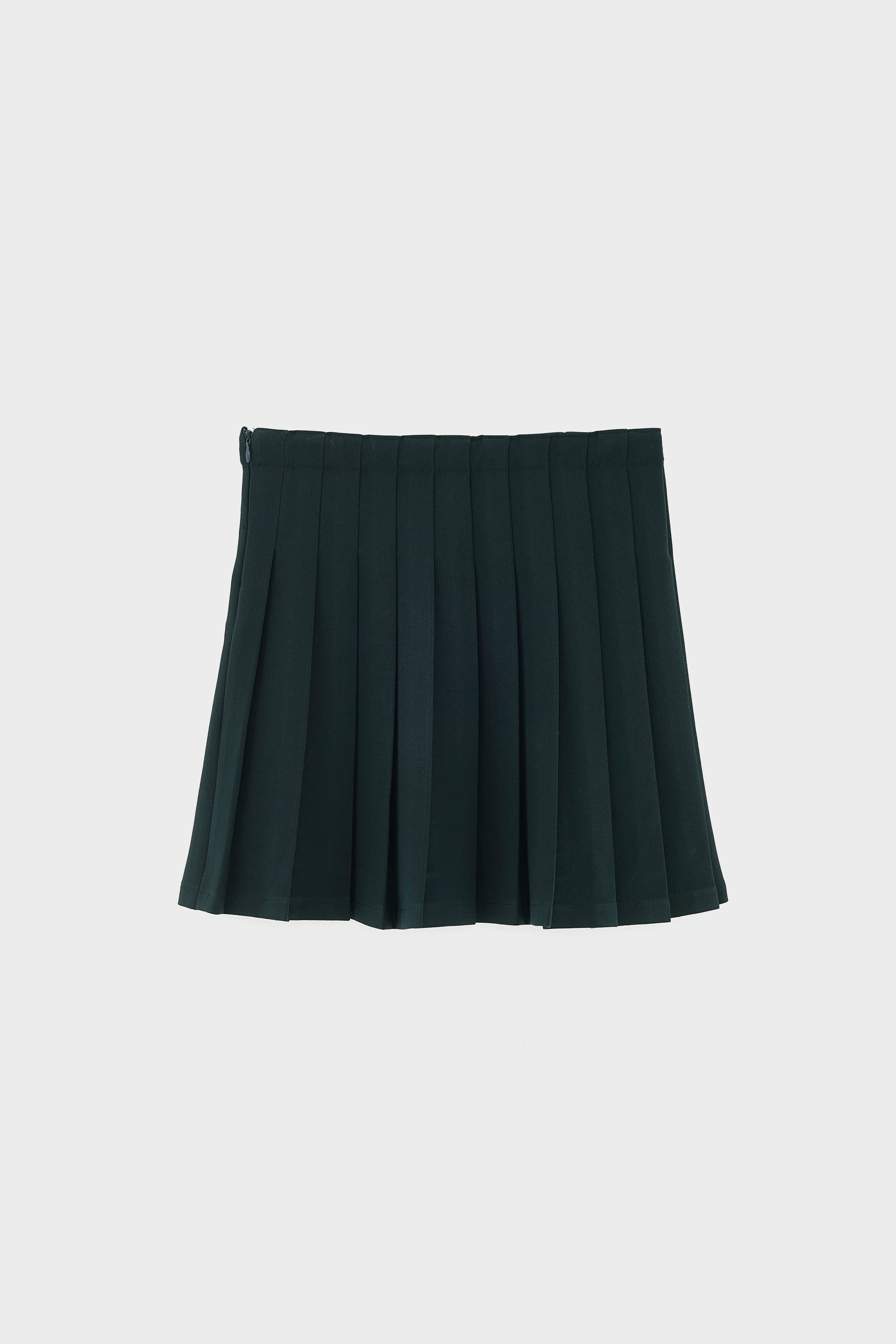 Minijupe Plissée Verte Asra - Forest Pour Fille | Bellerose