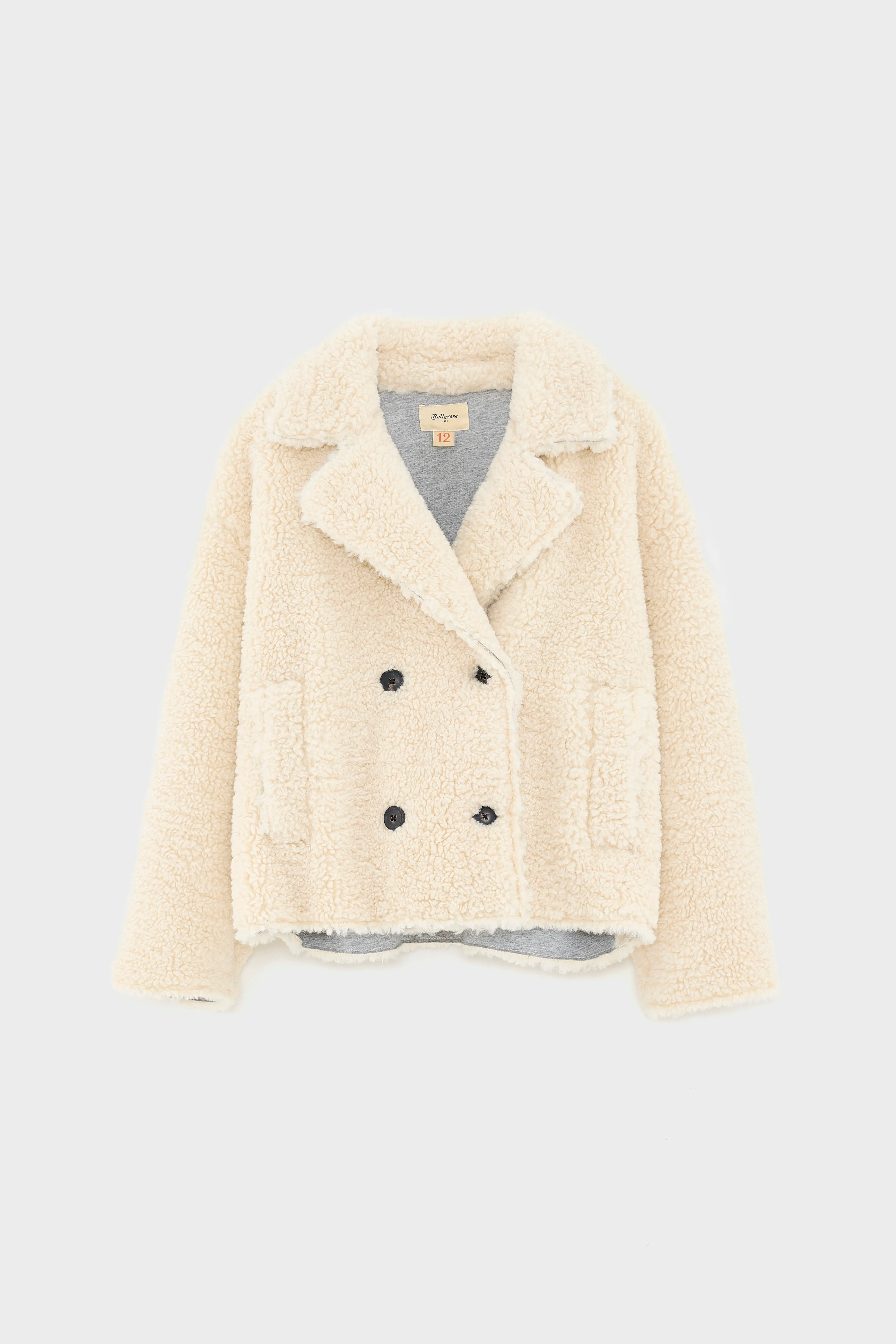 Japtor Teddy Coat - Ecru For Girls | Bellerose