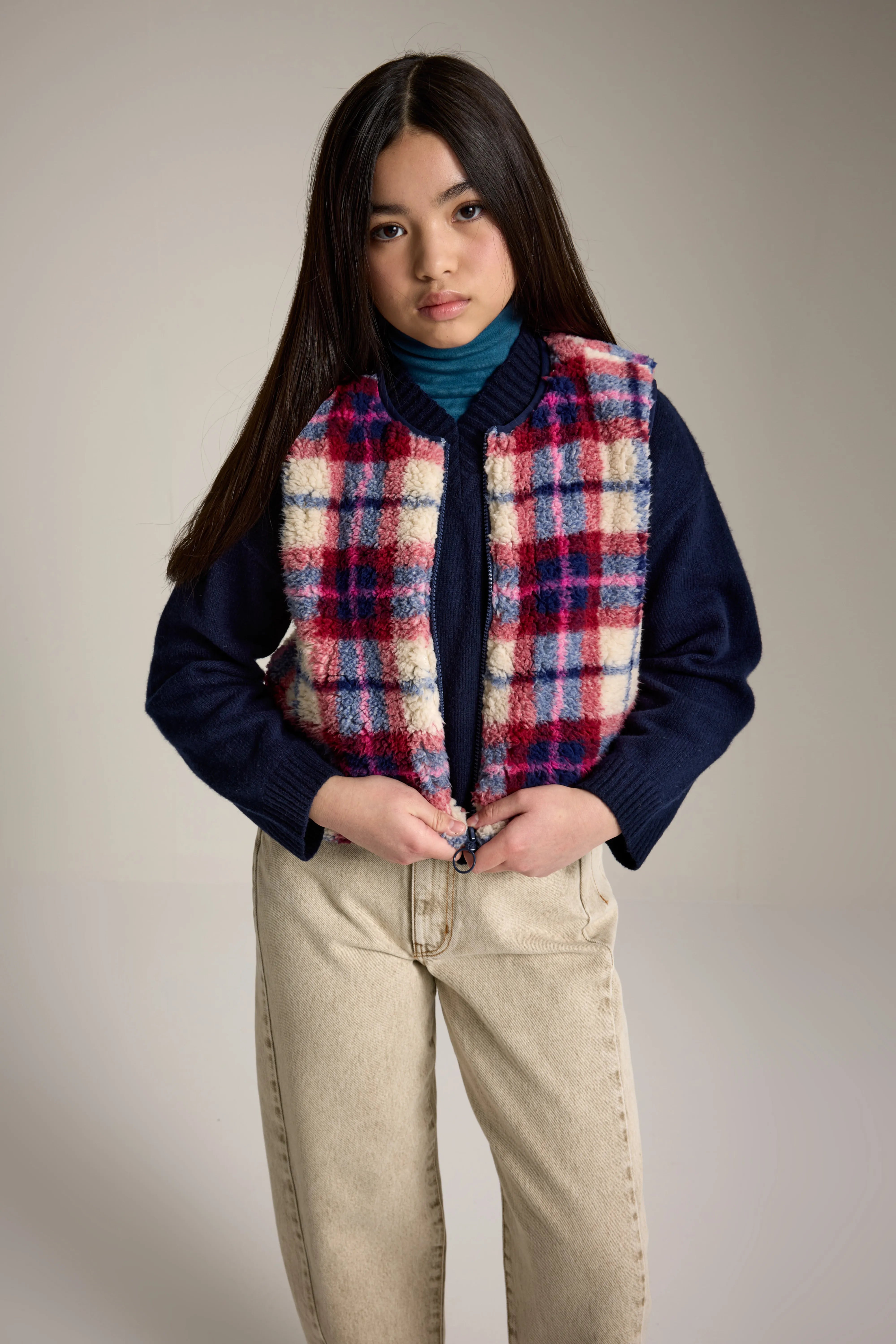 Jalas Checkered Bodywarmer - Check a For Girls | Bellerose
