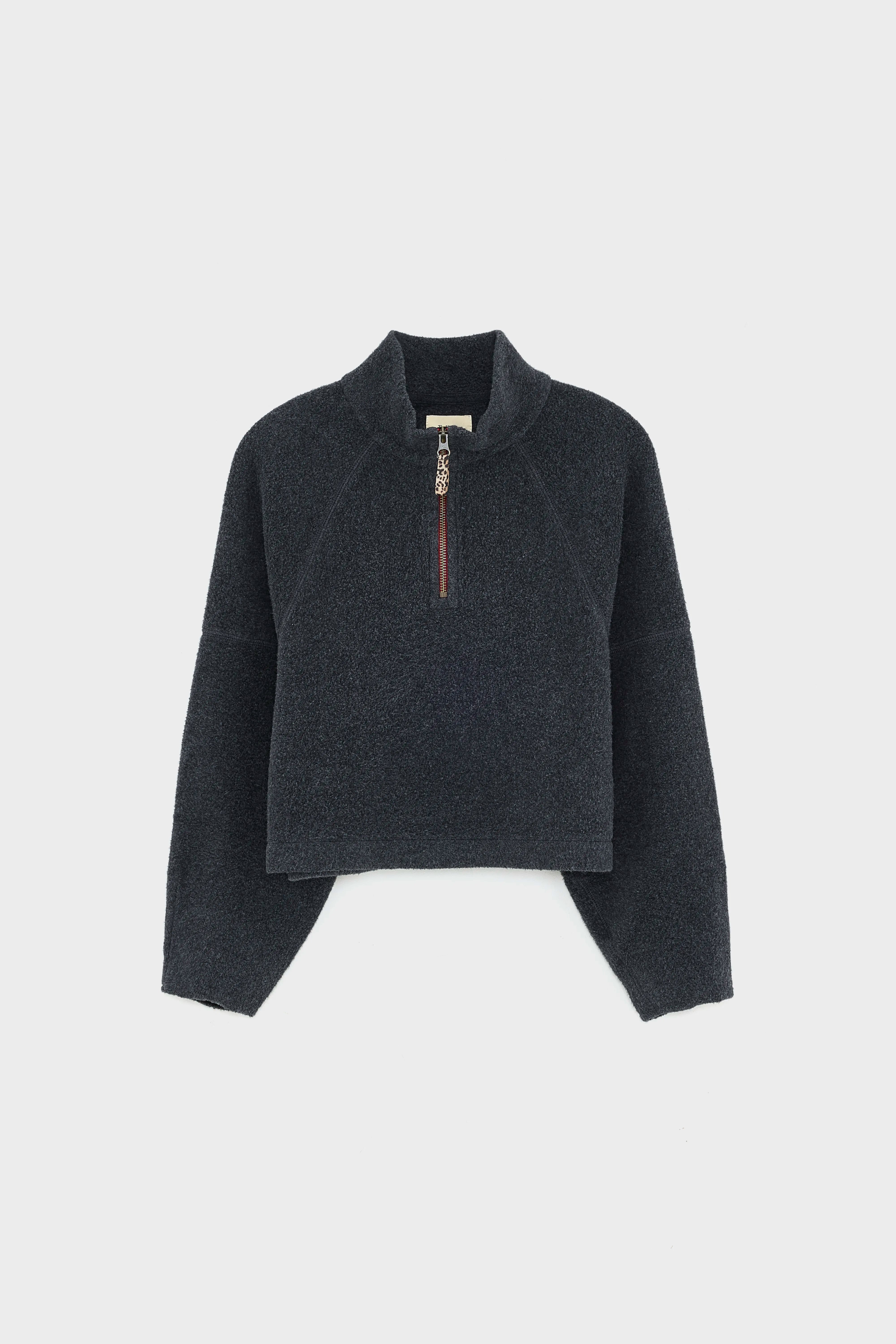 Machy Cropped Sweatshirt - Anthracite Voor Meisjes | Bellerose