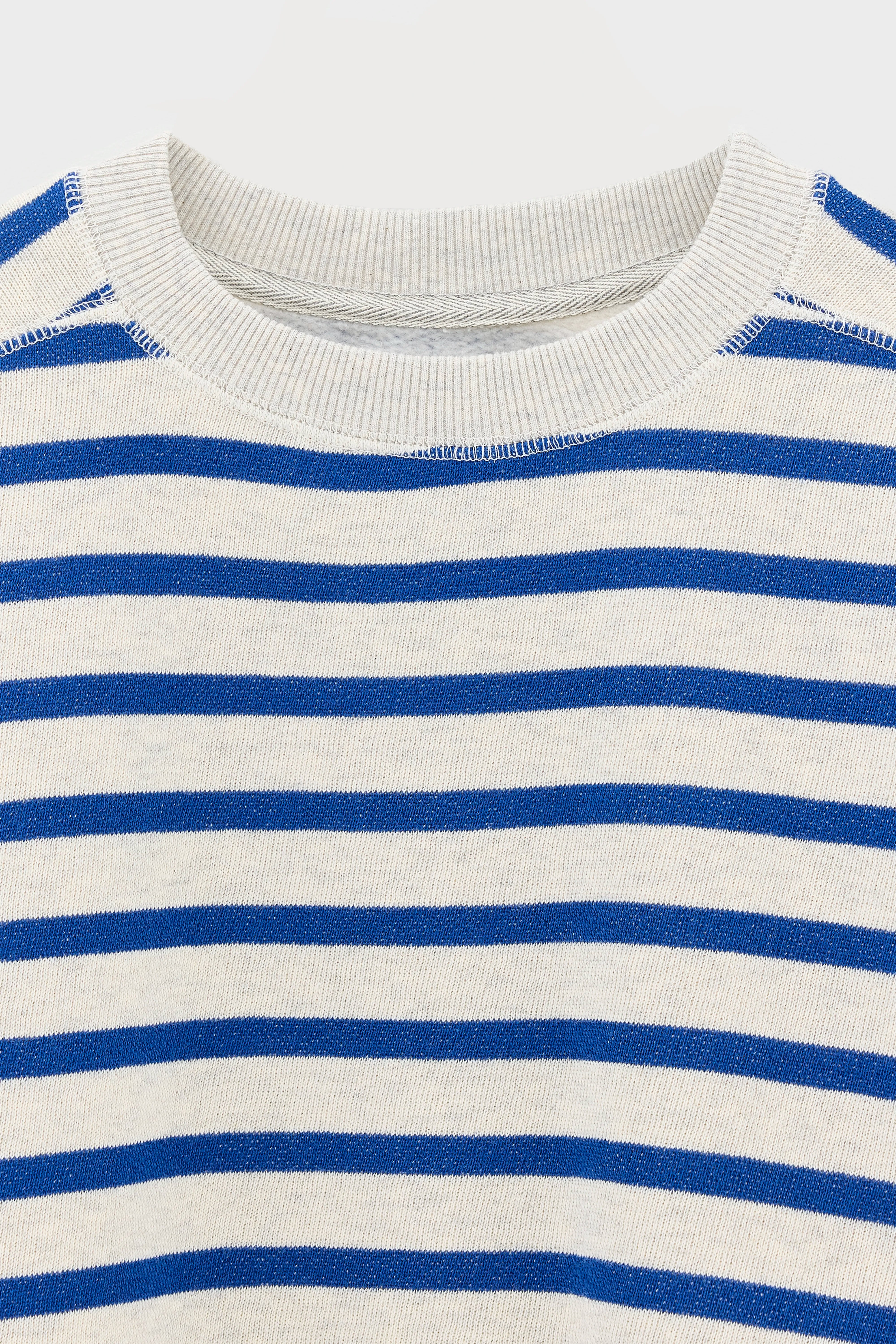 Fadol Striped Ecru Sweatshirt - Blue jeans / Oyster For Girls | Bellerose