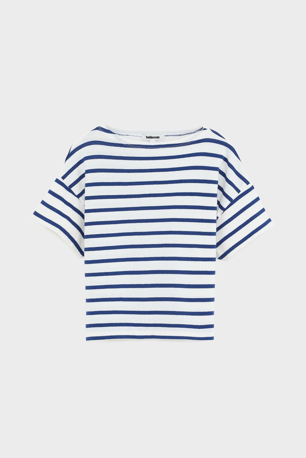 Vassy Short-sleeve Cotton T-shirt - America / Ecru For Girls | Bellerose