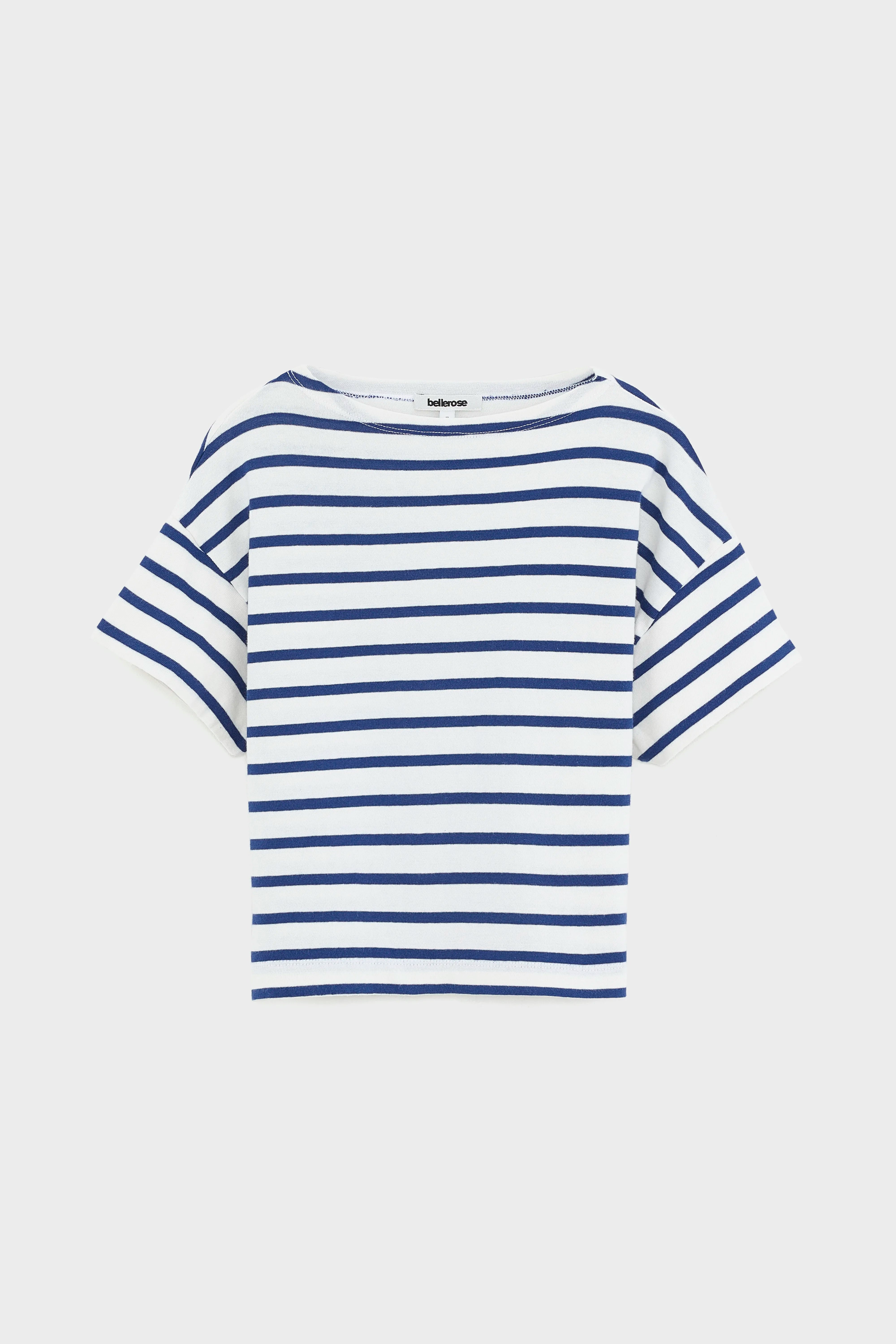 Vassy Gestreept T-shirt Met Korte Mouwen - America / Ecru Voor Meisjes | Bellerose