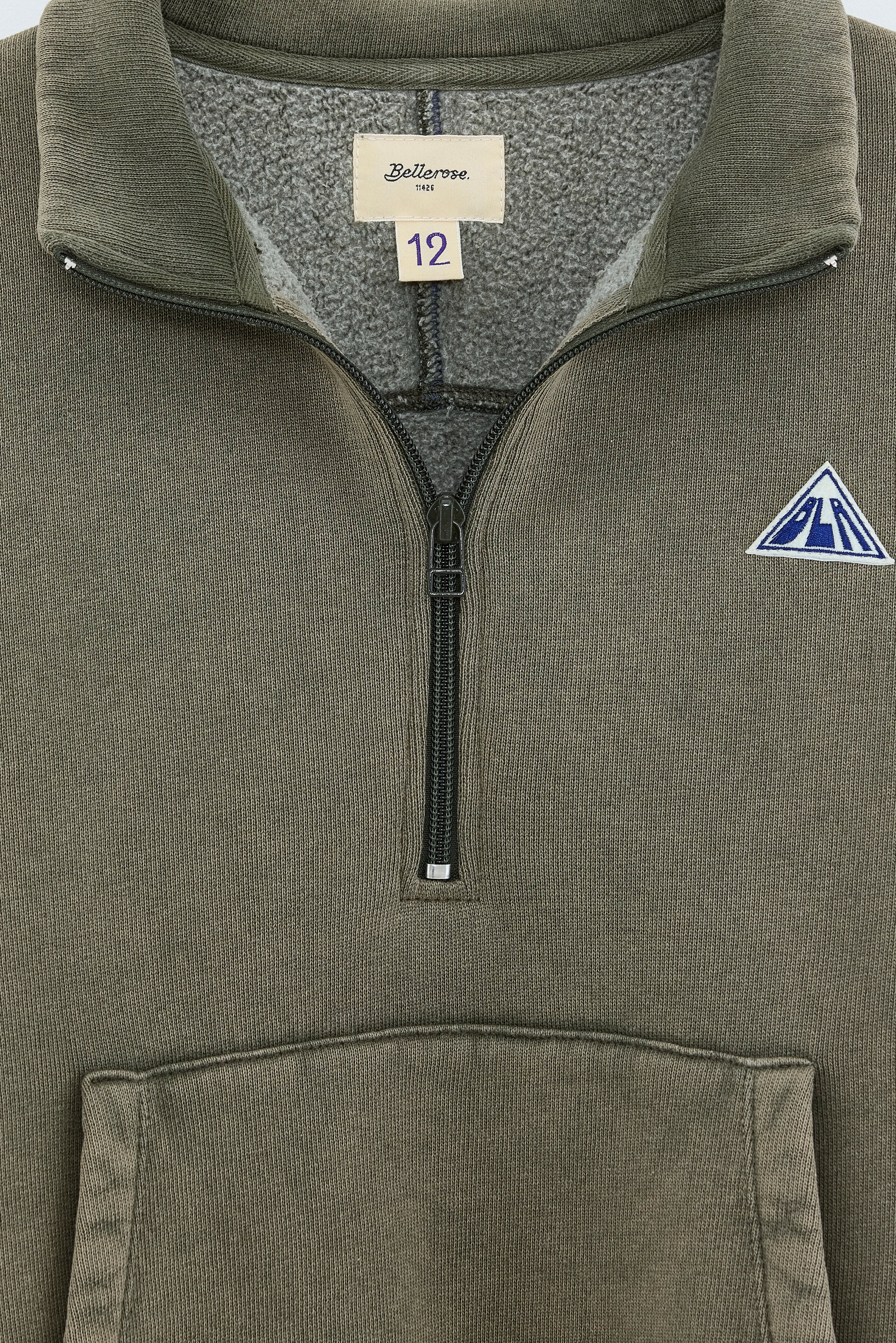 Fabril Half-zipped Sweatshirt - Moss For Boys | Bellerose