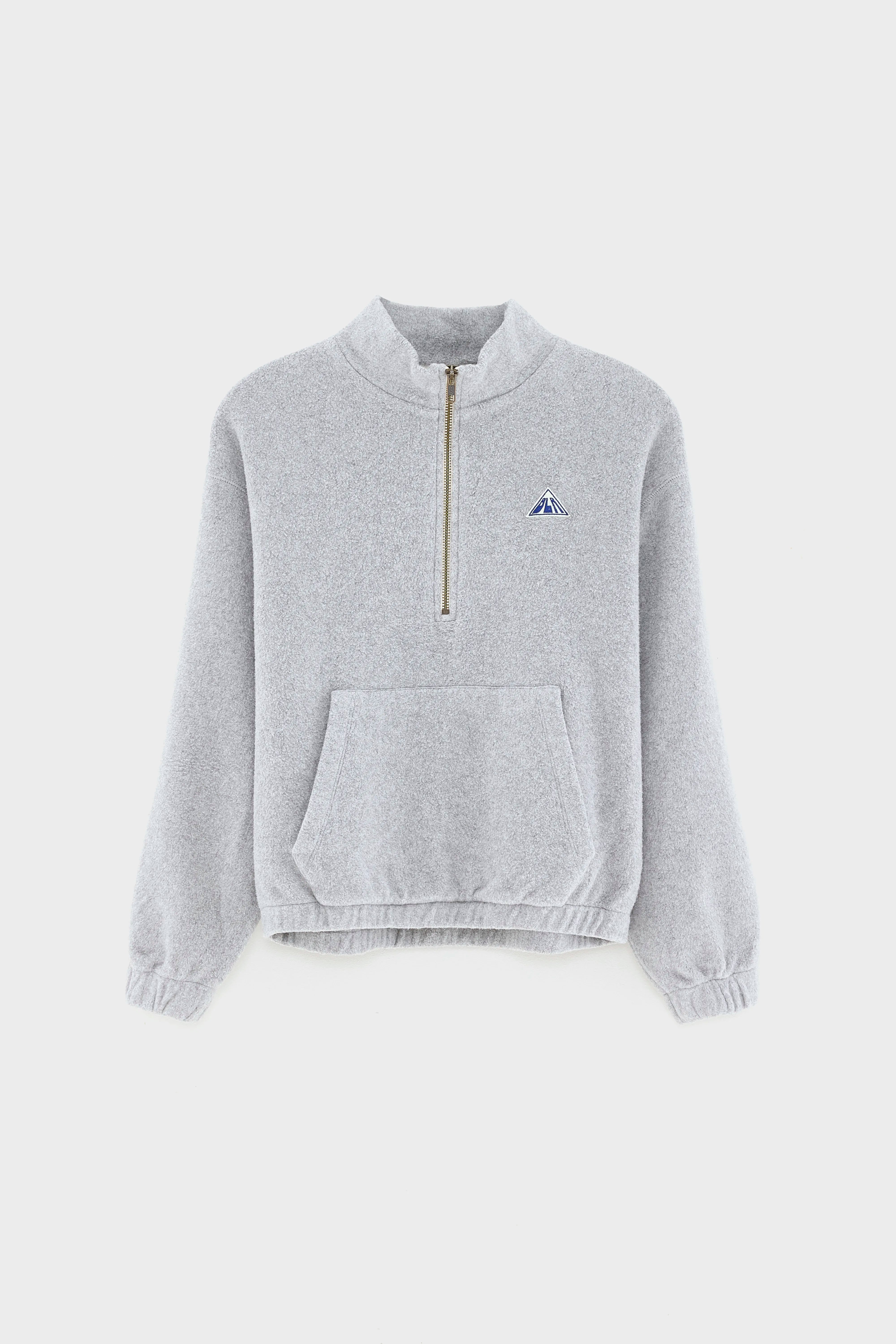 Sweatshirt À Col Zippé Fabril - H. grey Pour Garçon | Bellerose