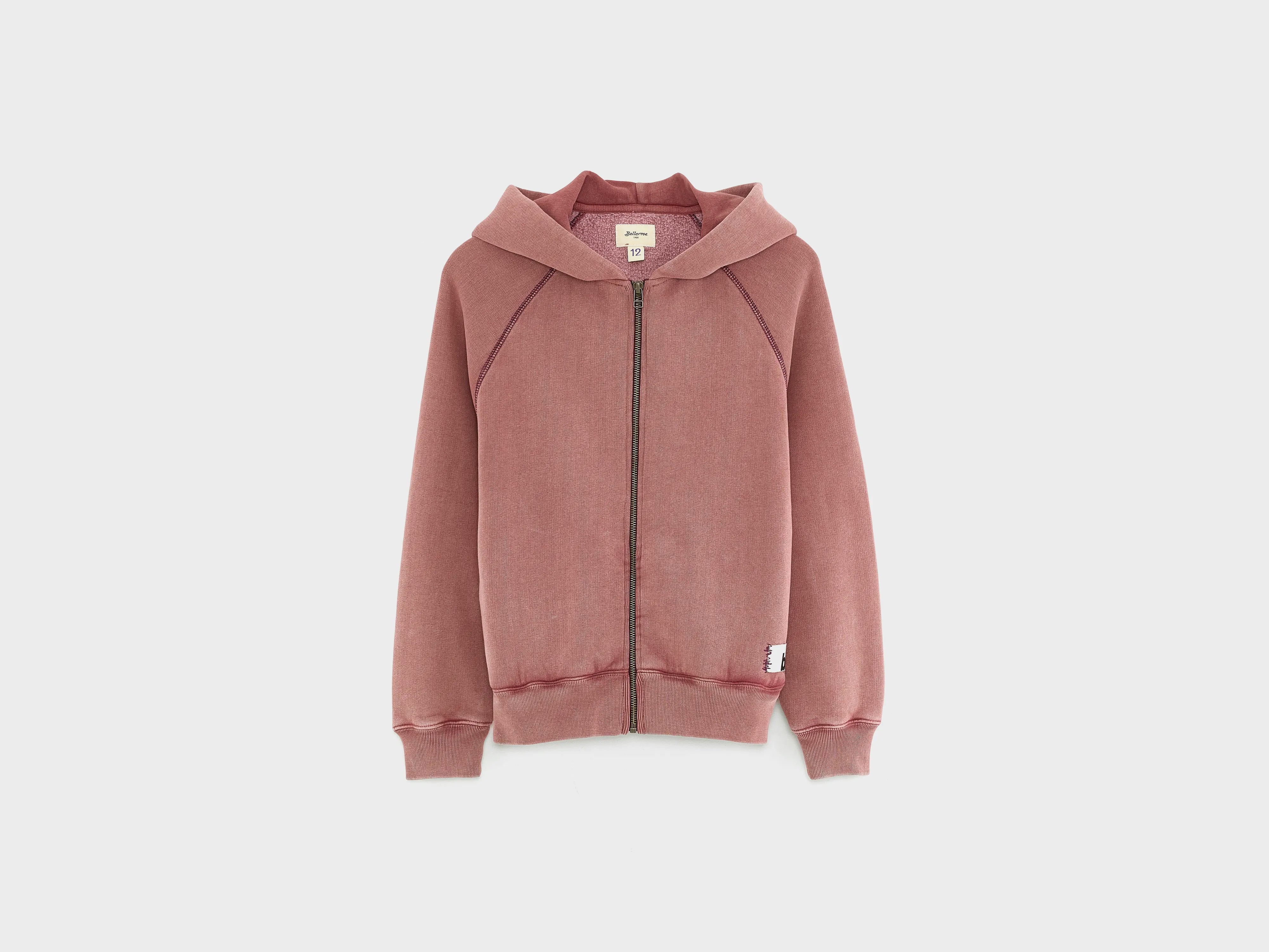 Fieko hoodie met rits (252 / B / CERISE)