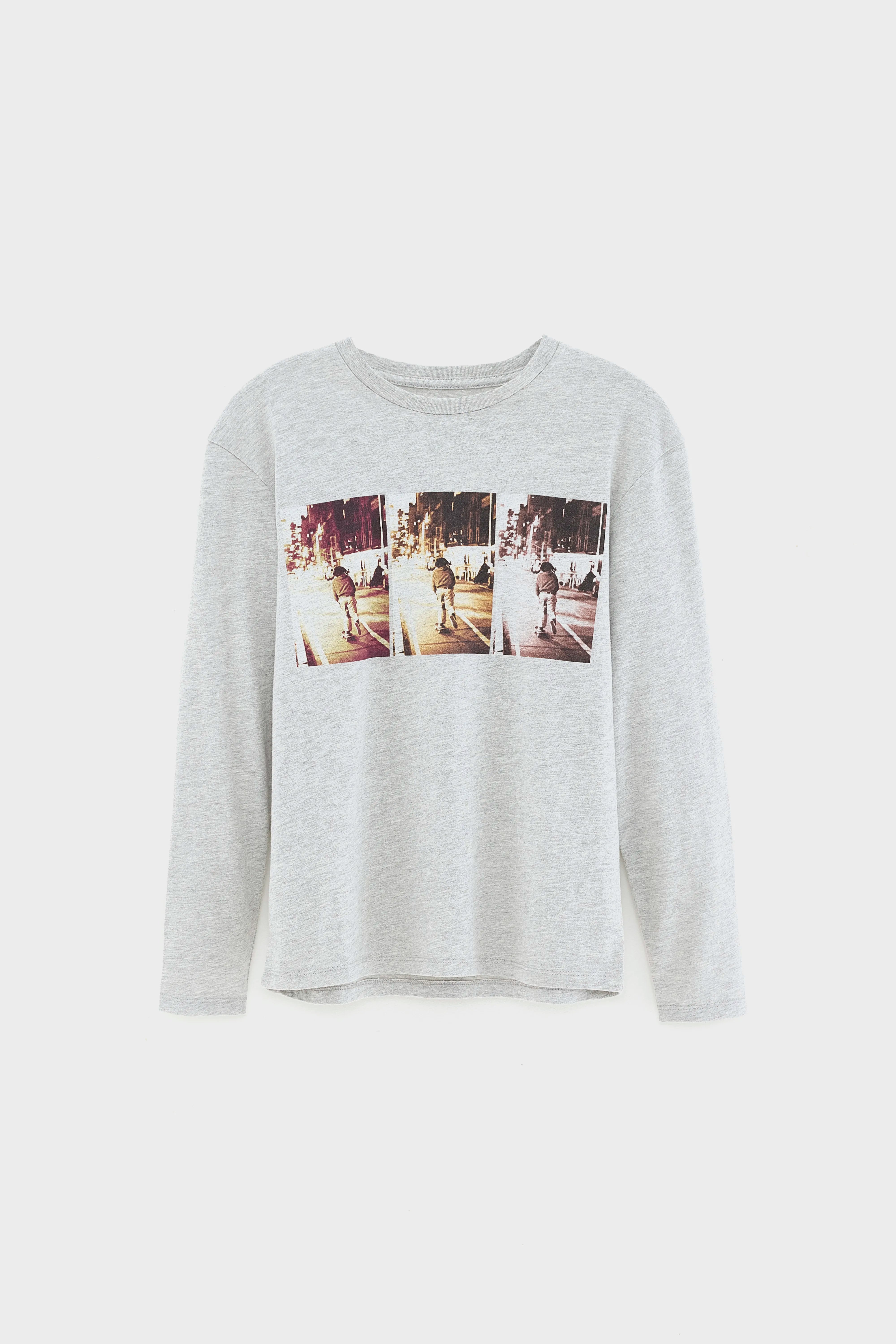 T-shirt À Manches Longues Cemmo - H. grey Pour Garçon | Bellerose