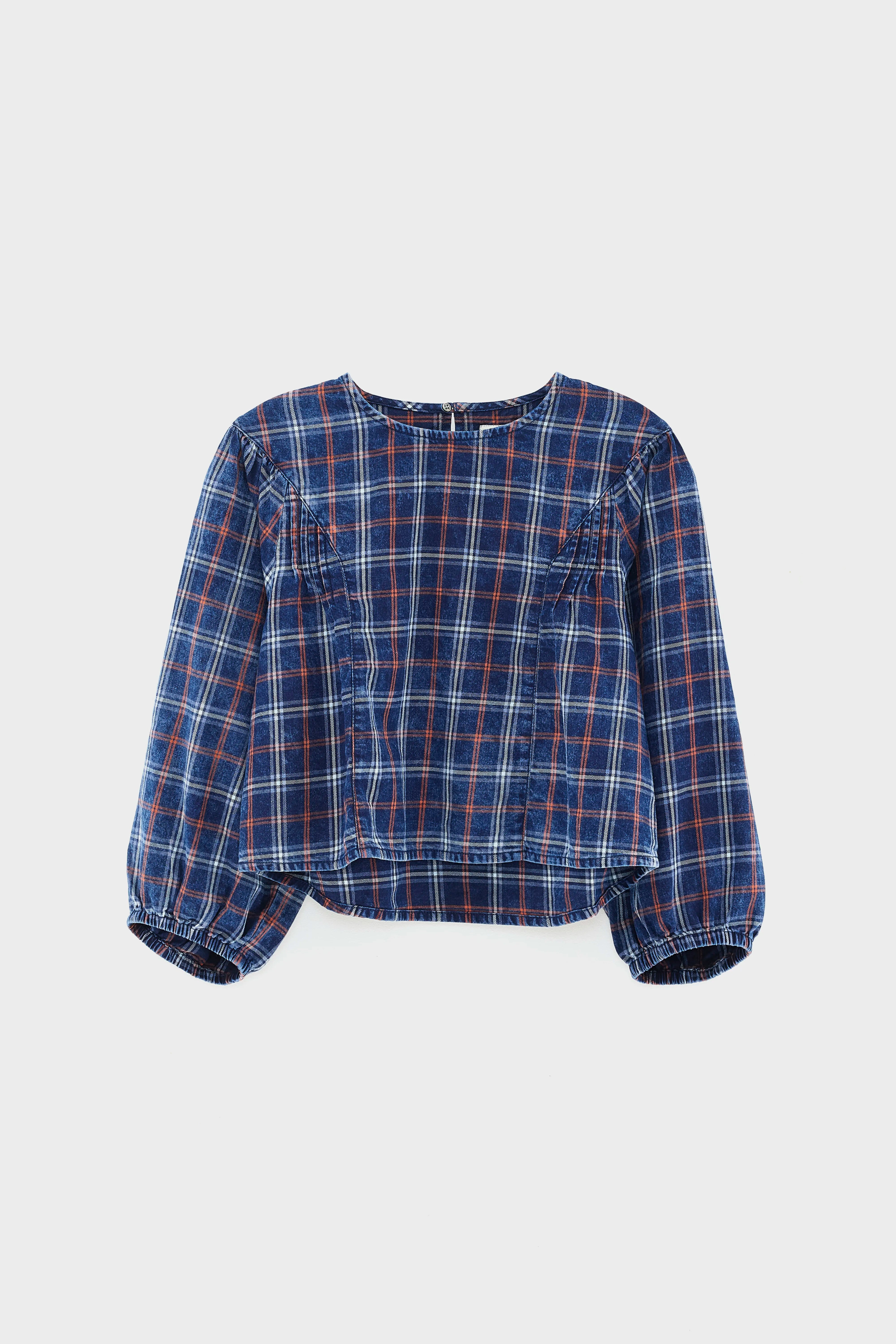 Blouse Oversized Wimpi - Indigo / Ketchup / White Pour Fille | Bellerose