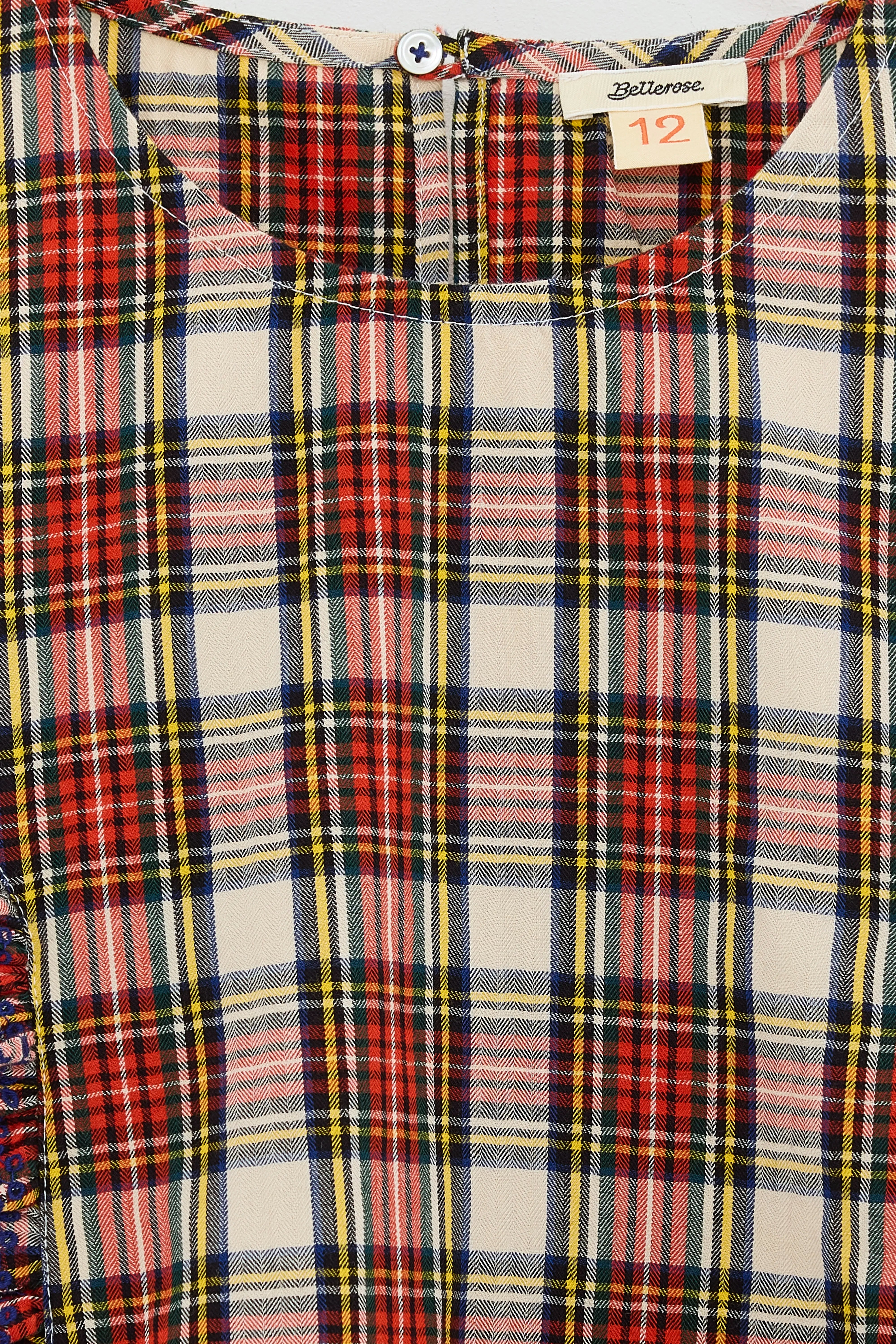 Himpi Plaid Blouse - Calcaire / Massai red / Worker For Girls | Bellerose