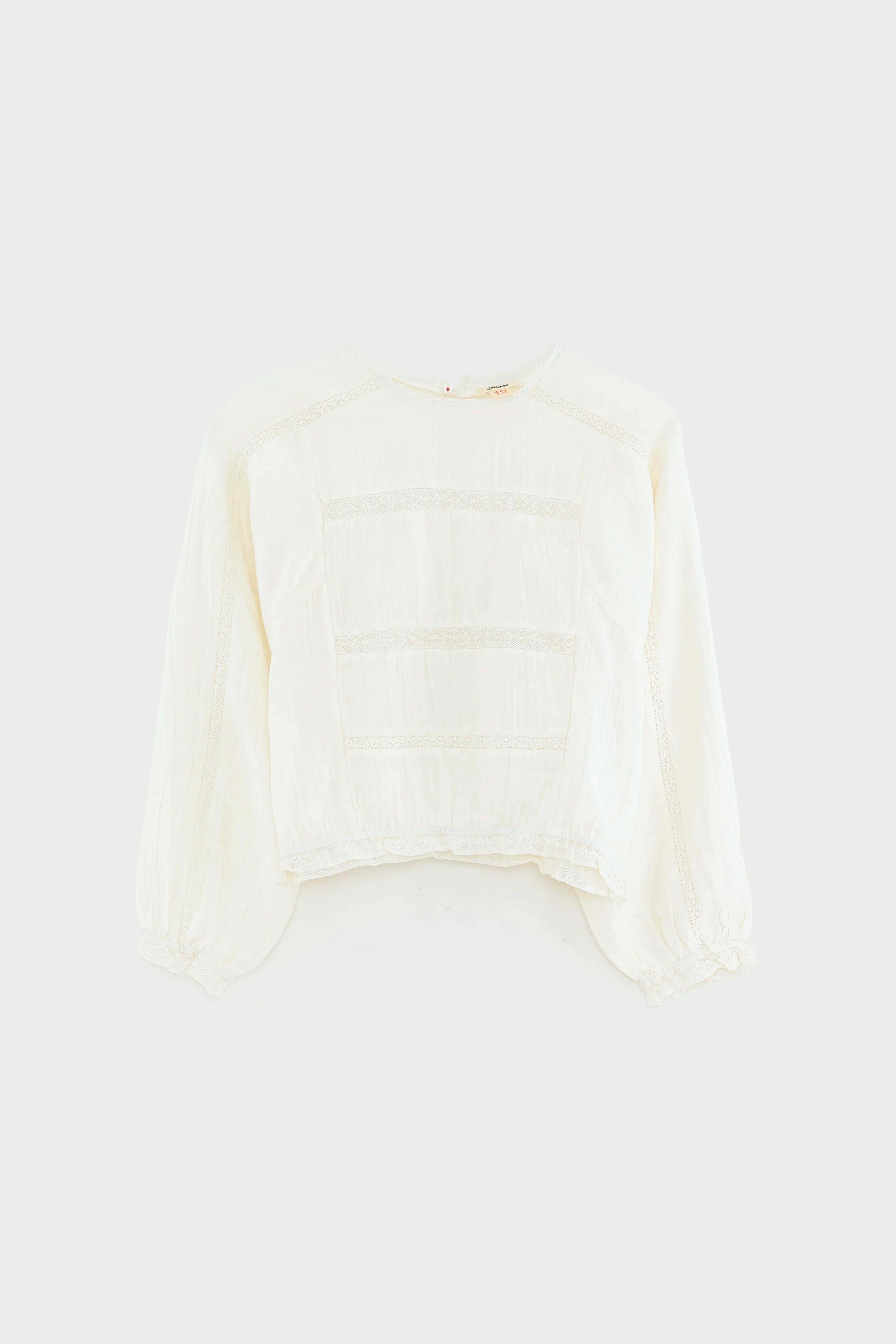 Hiacint Cropped Blouse - Ecru For Girls | Bellerose