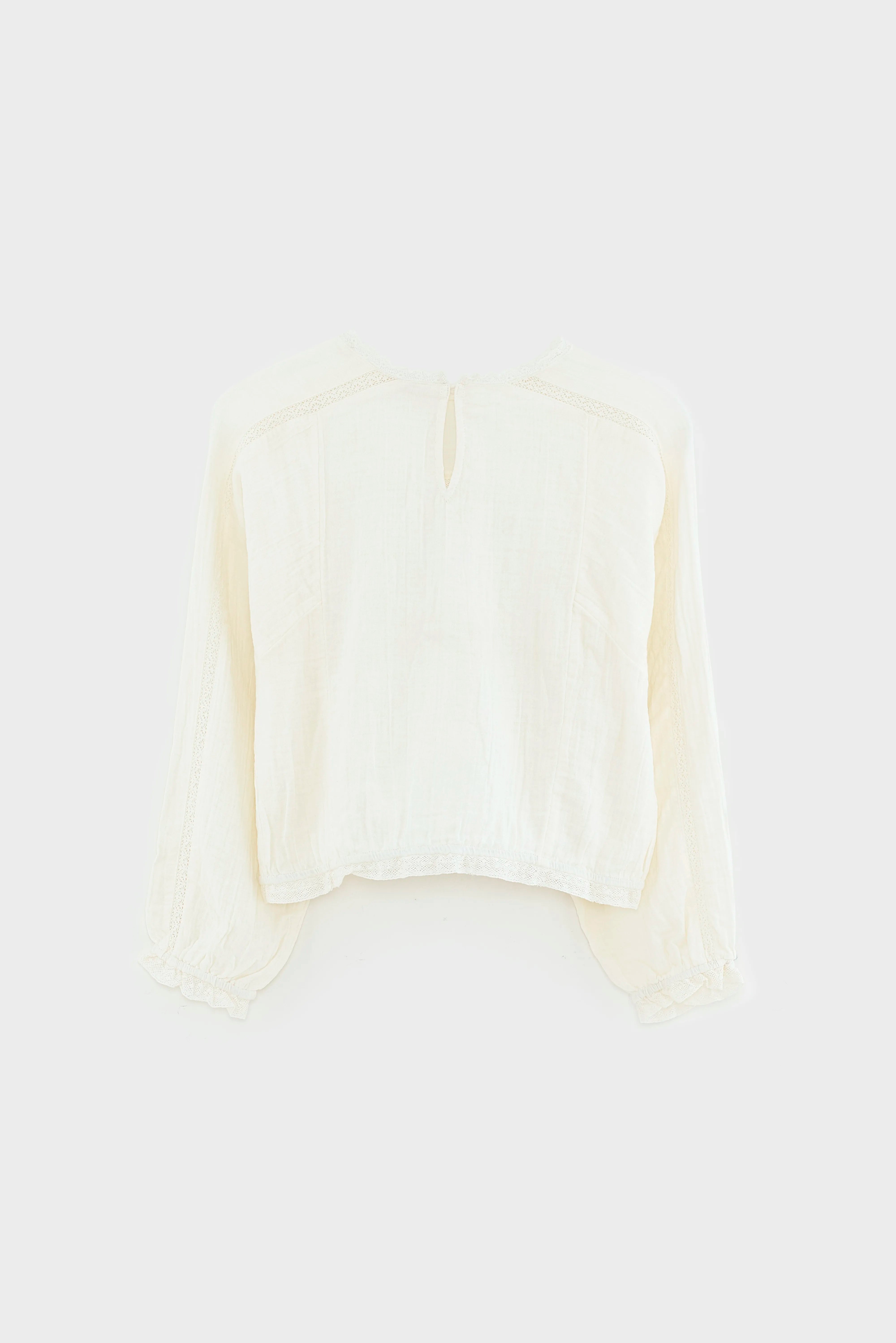 Hiacint Cropped Blouse - Ecru For Girls | Bellerose