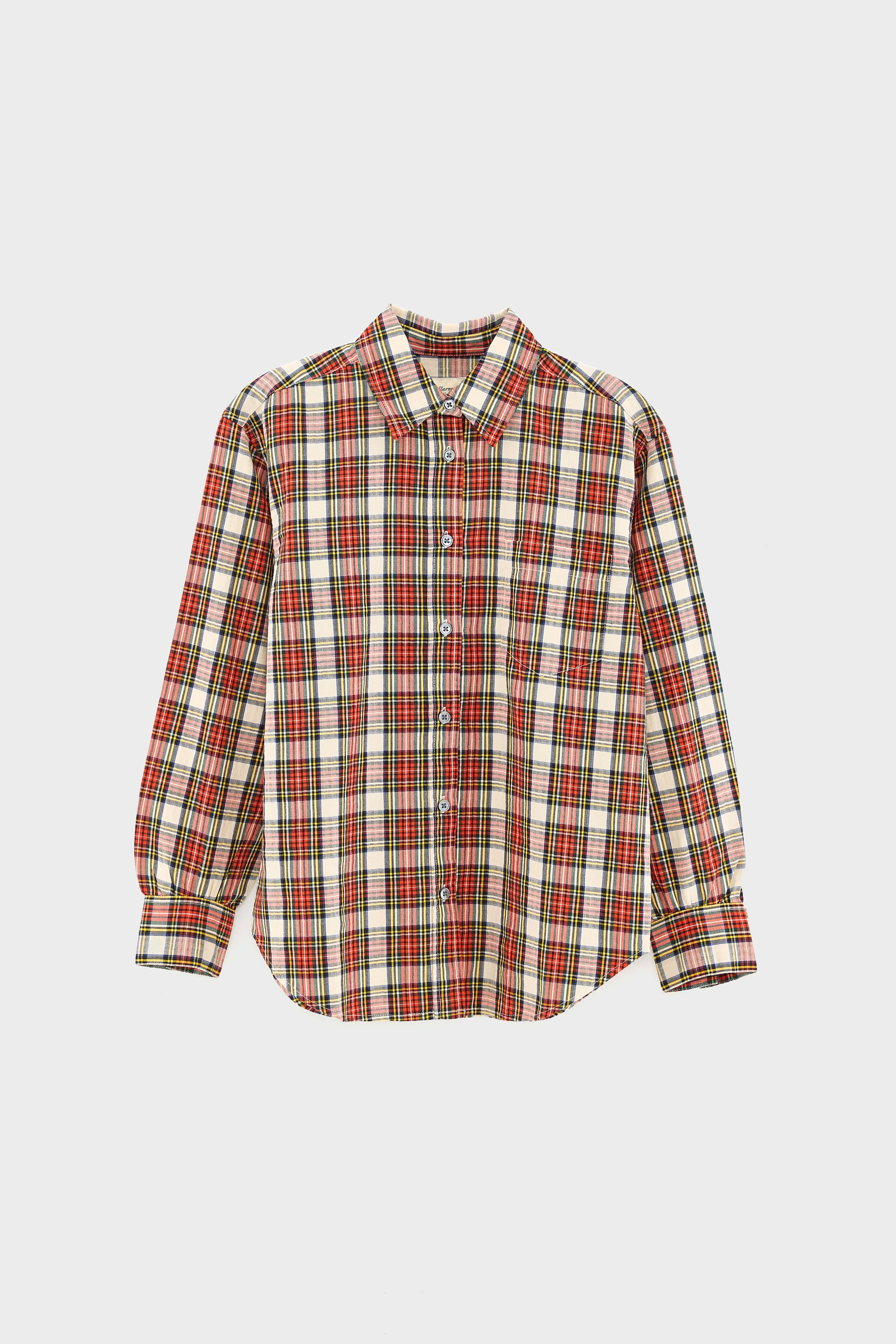 Ironie Straight Shirt - Calcaire / Massai red / Worker For Girls | Bellerose