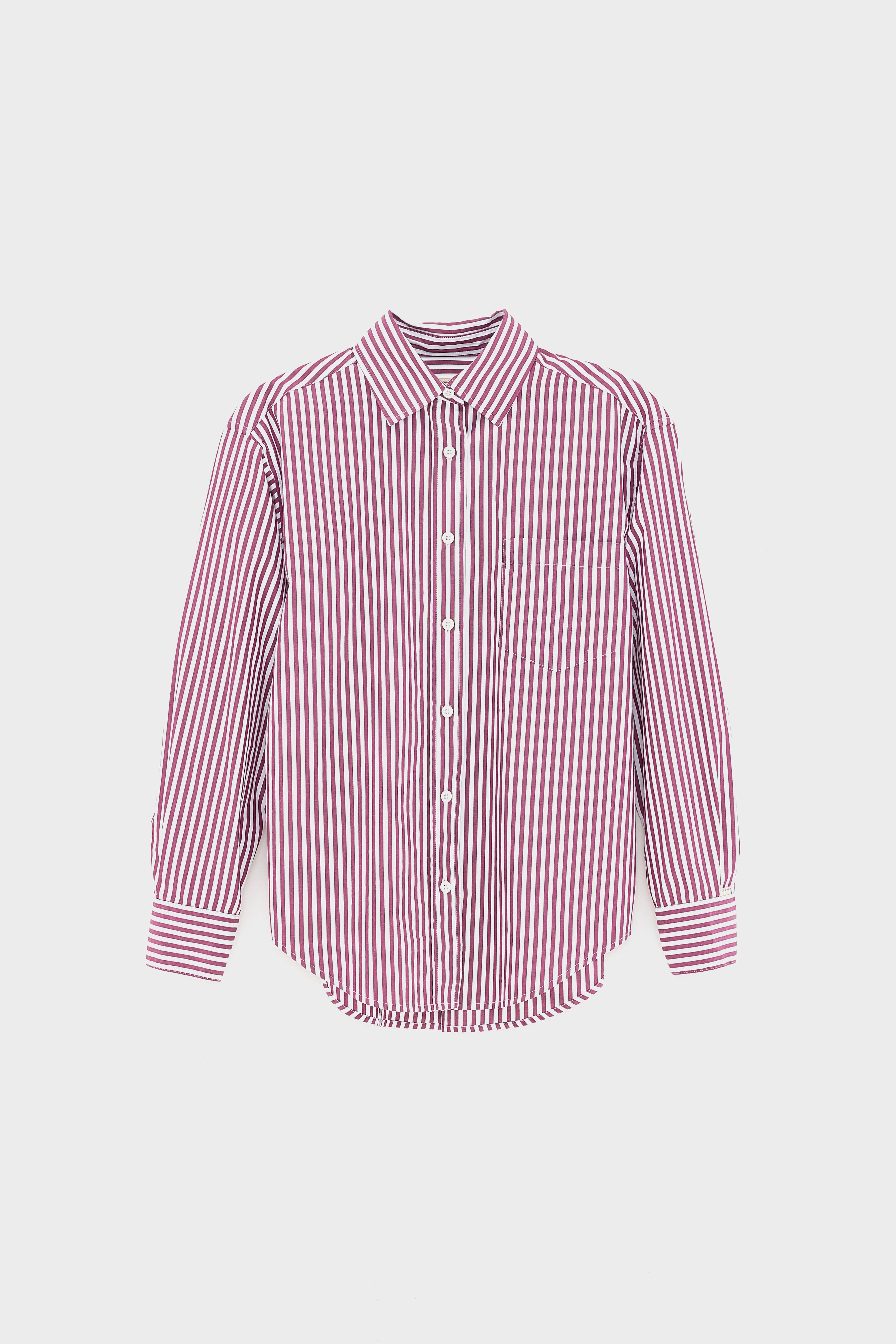 Chemise Droite Ironis - Burgundy / White Pour Fille | Bellerose