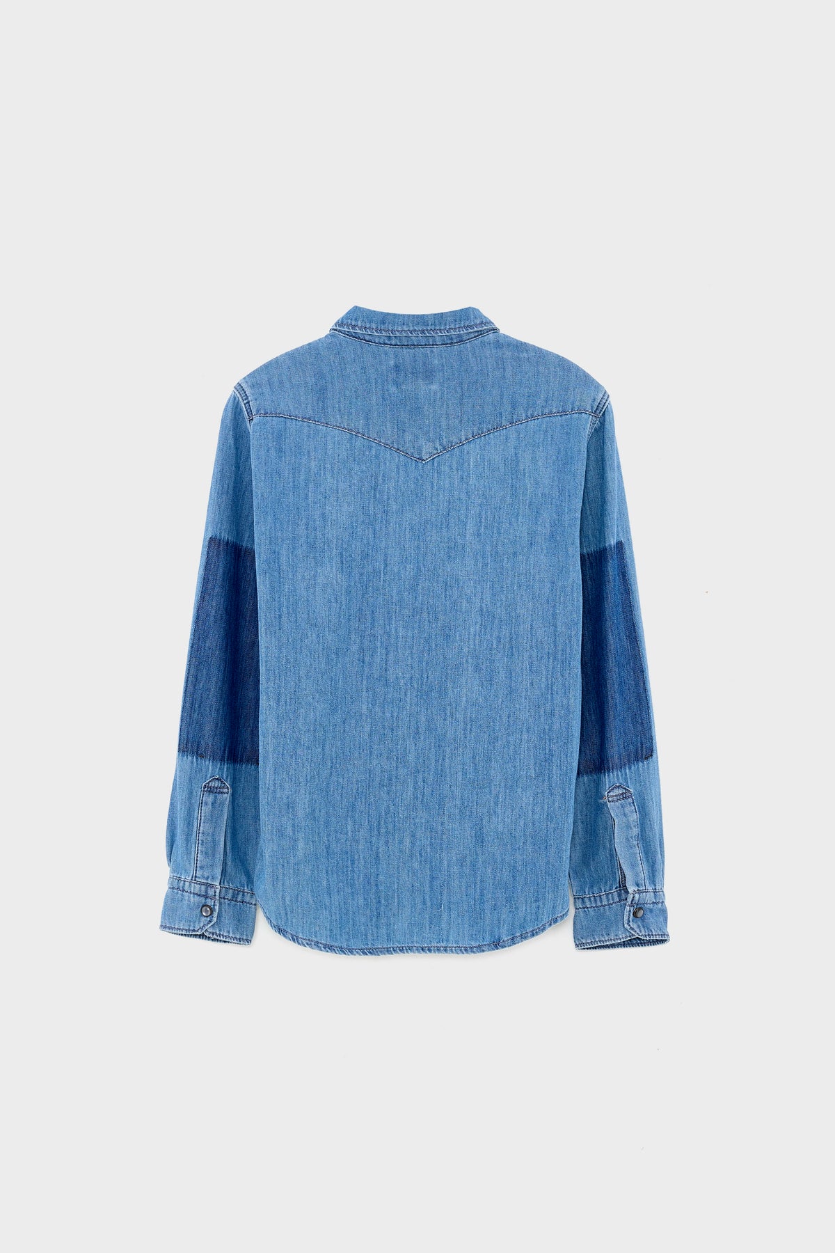 Peio Blauw Denim Western Hemd - Bleach Voor Jongens | Bellerose