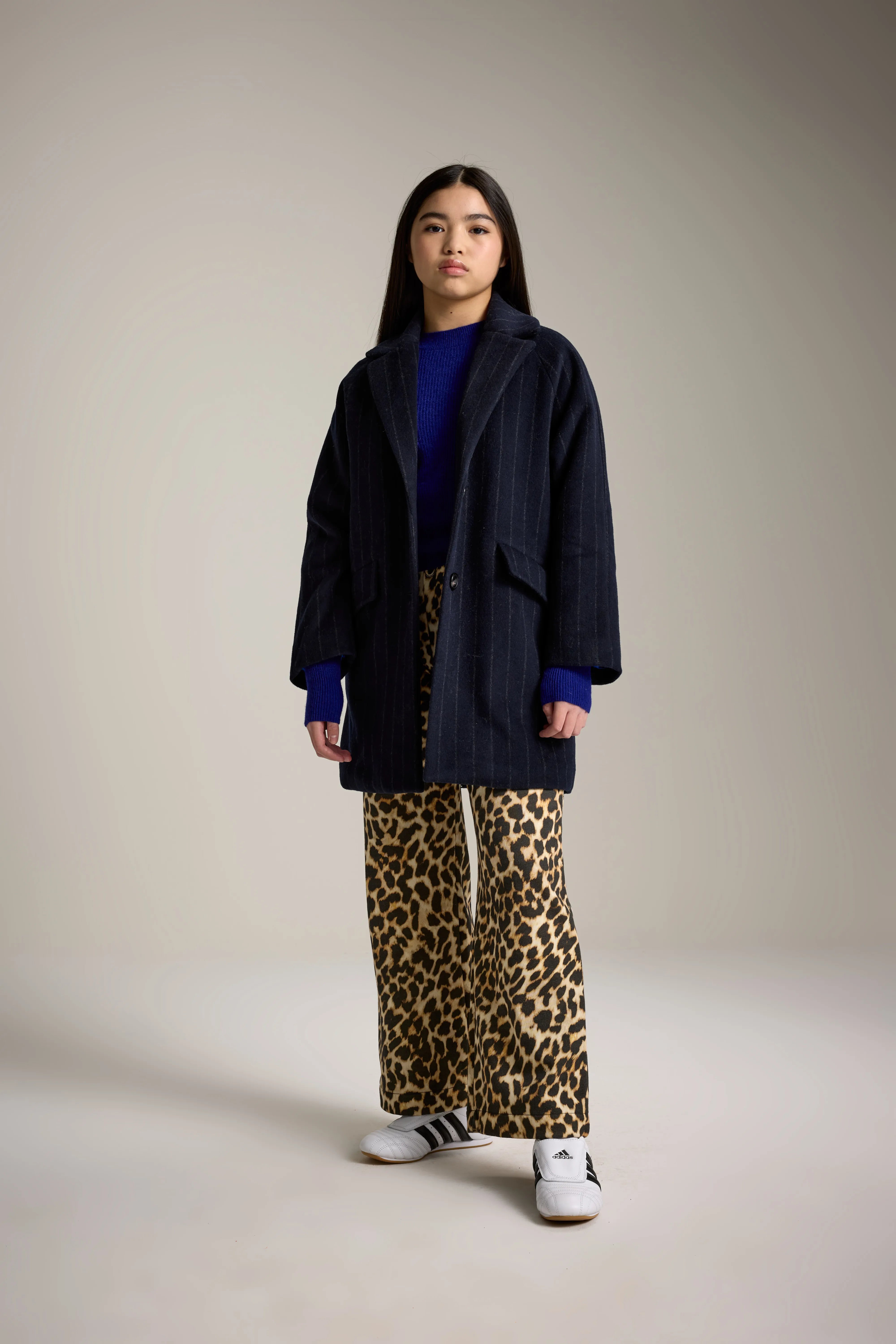 Santan Tailored Mantel - Captain / Off white Voor Meisjes | Bellerose