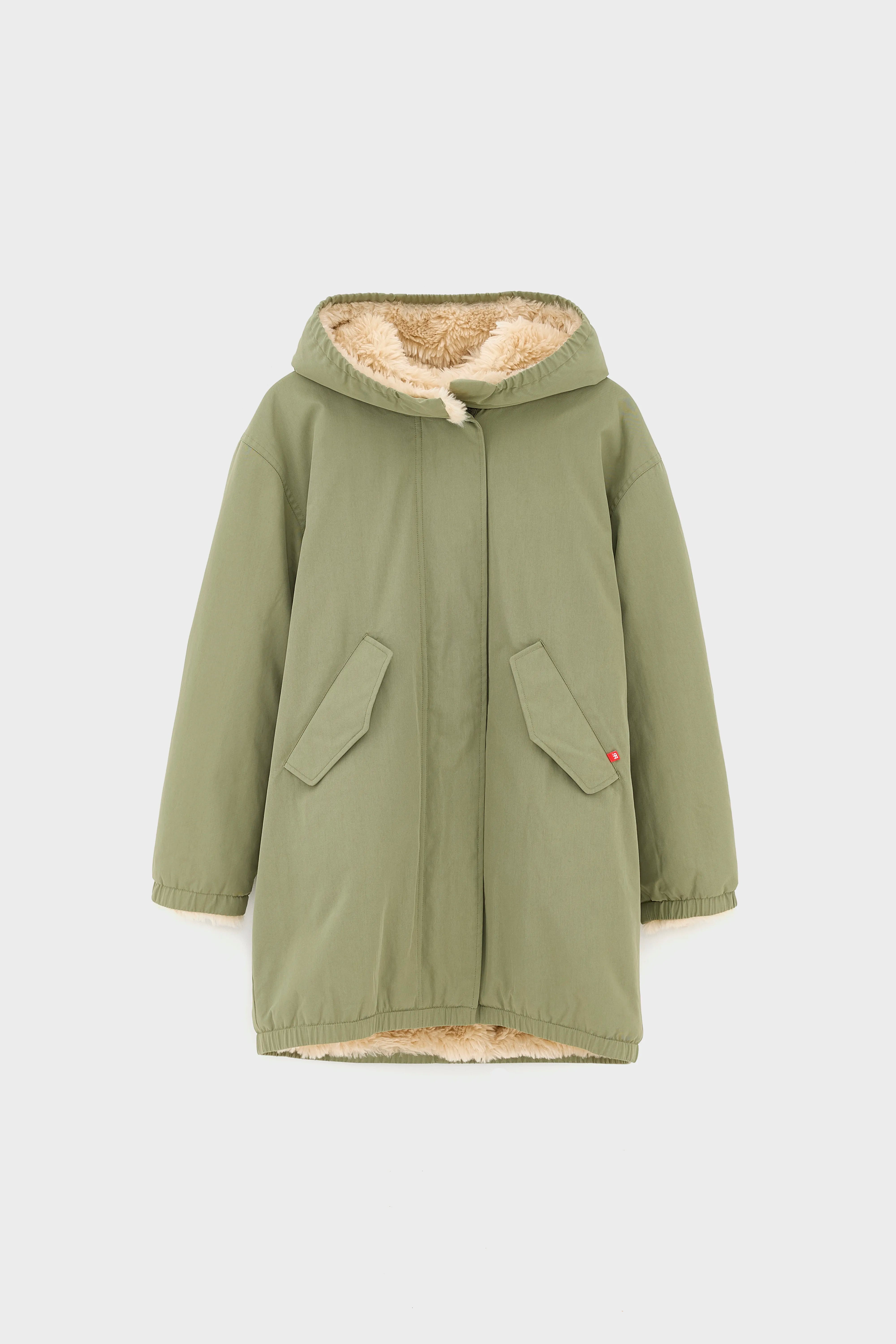 Parka À Capuche Vert Kaki Harbour - Jeep Pour Fille | Bellerose