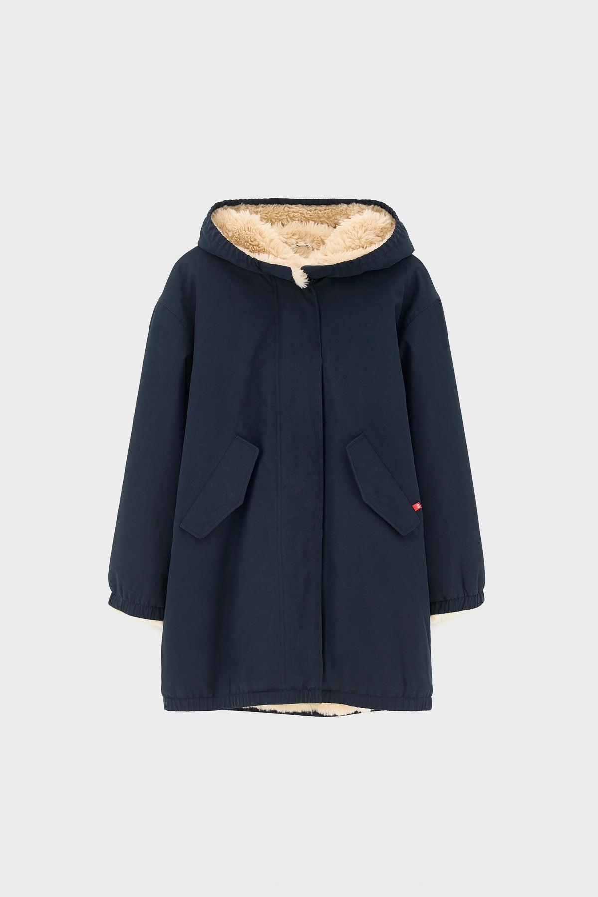 Harbour Navy Blue Hooded Parka - Navy For Girls | Bellerose