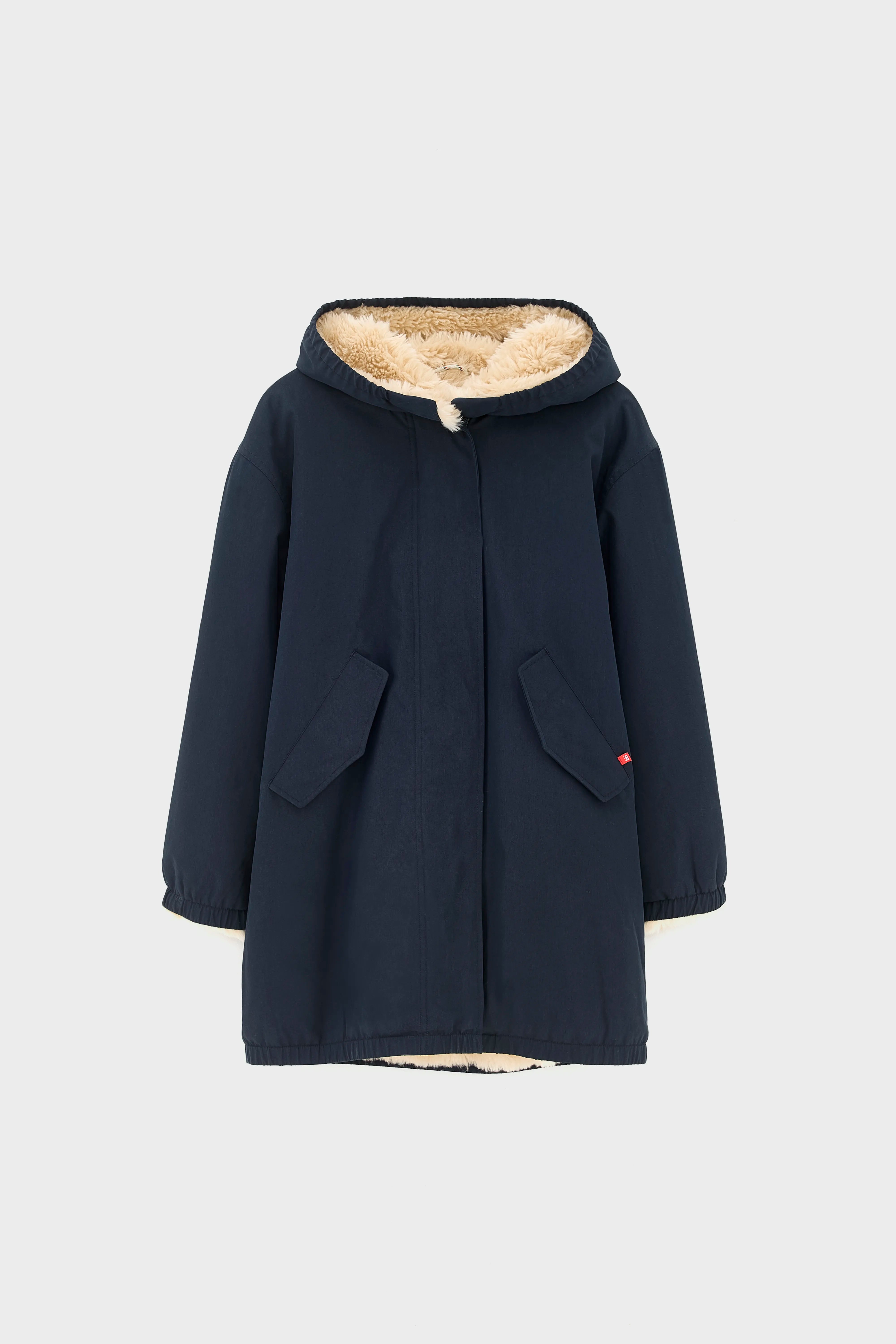 Harbour Hooded Parka - Navy For Girls | Bellerose