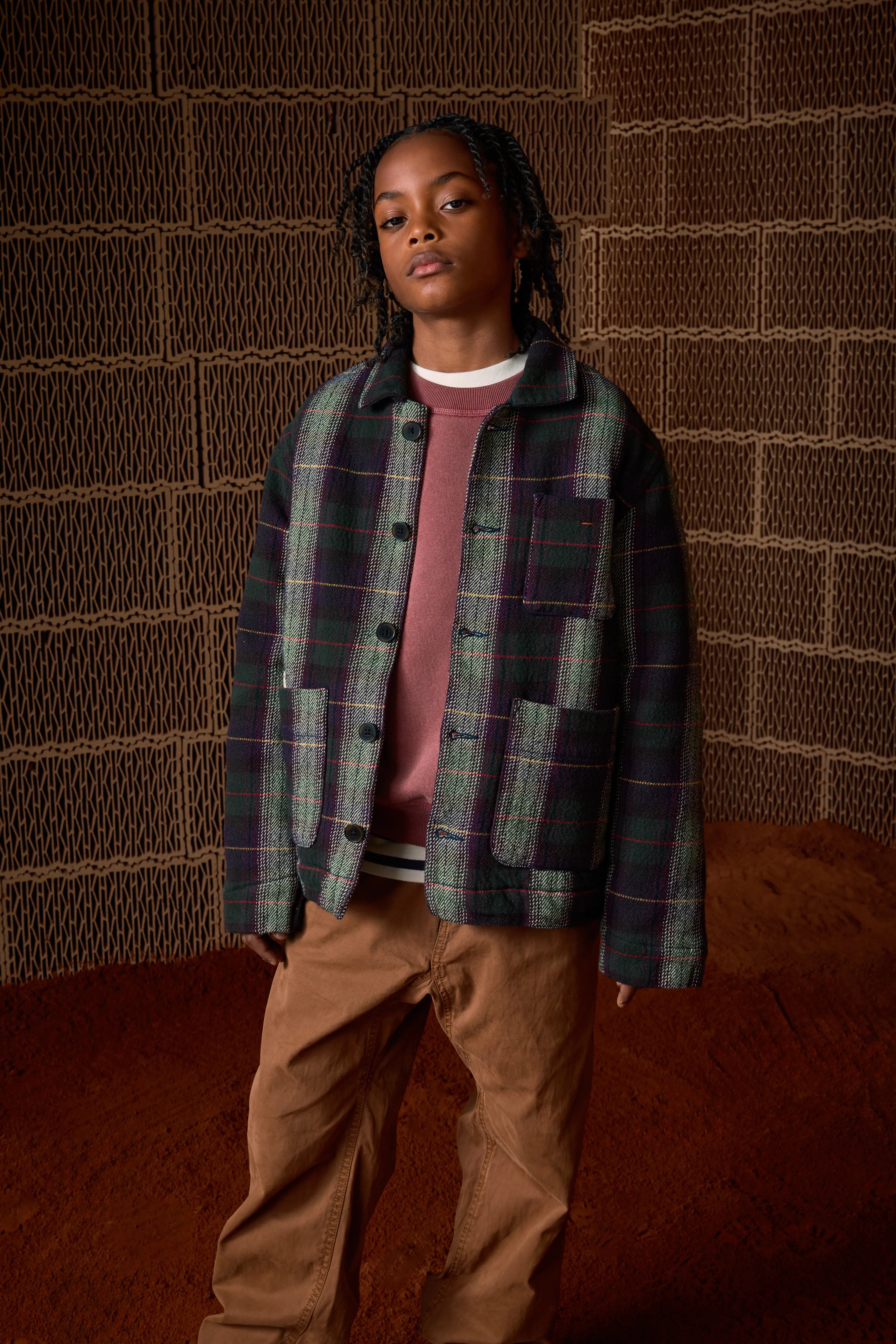 Wayatt Relaxed Overshirt - Bottle / Navy / Wine Voor Jongens | Bellerose
