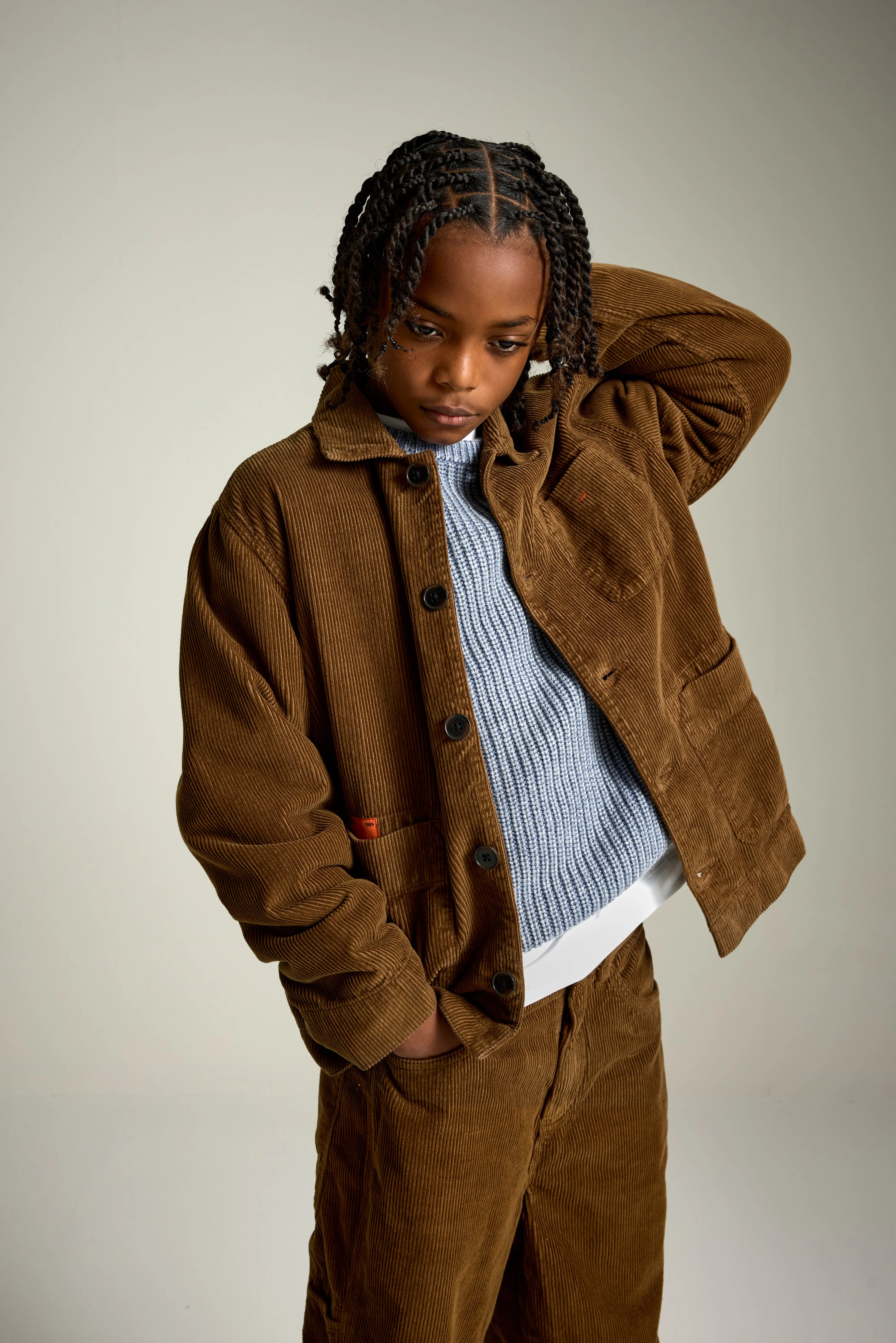 Wayatt Relaxed Overshirt - Racoon For Boys | Bellerose