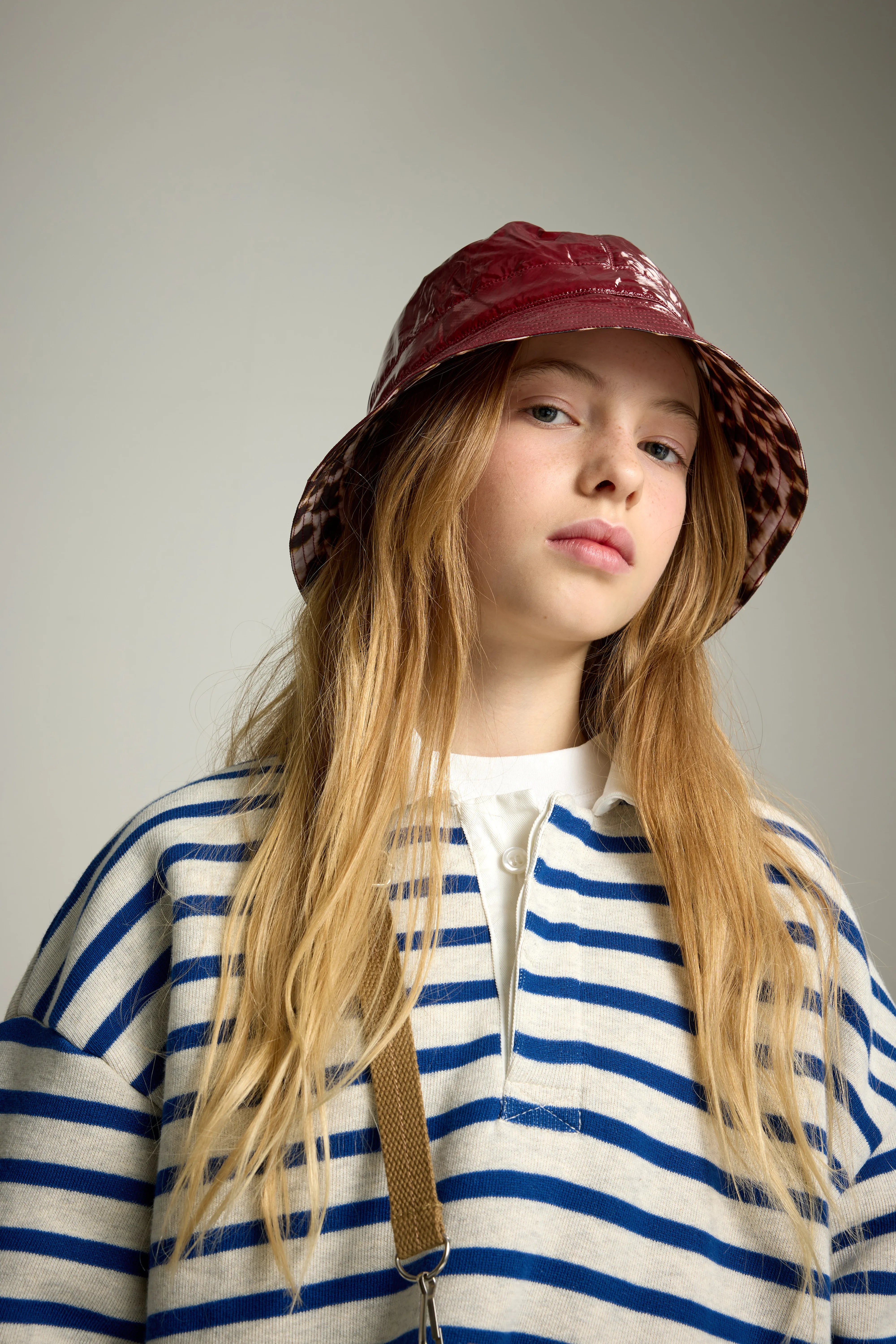 Huno Bob - Beige / Cerise / Dark roast Pour Fille | Bellerose
