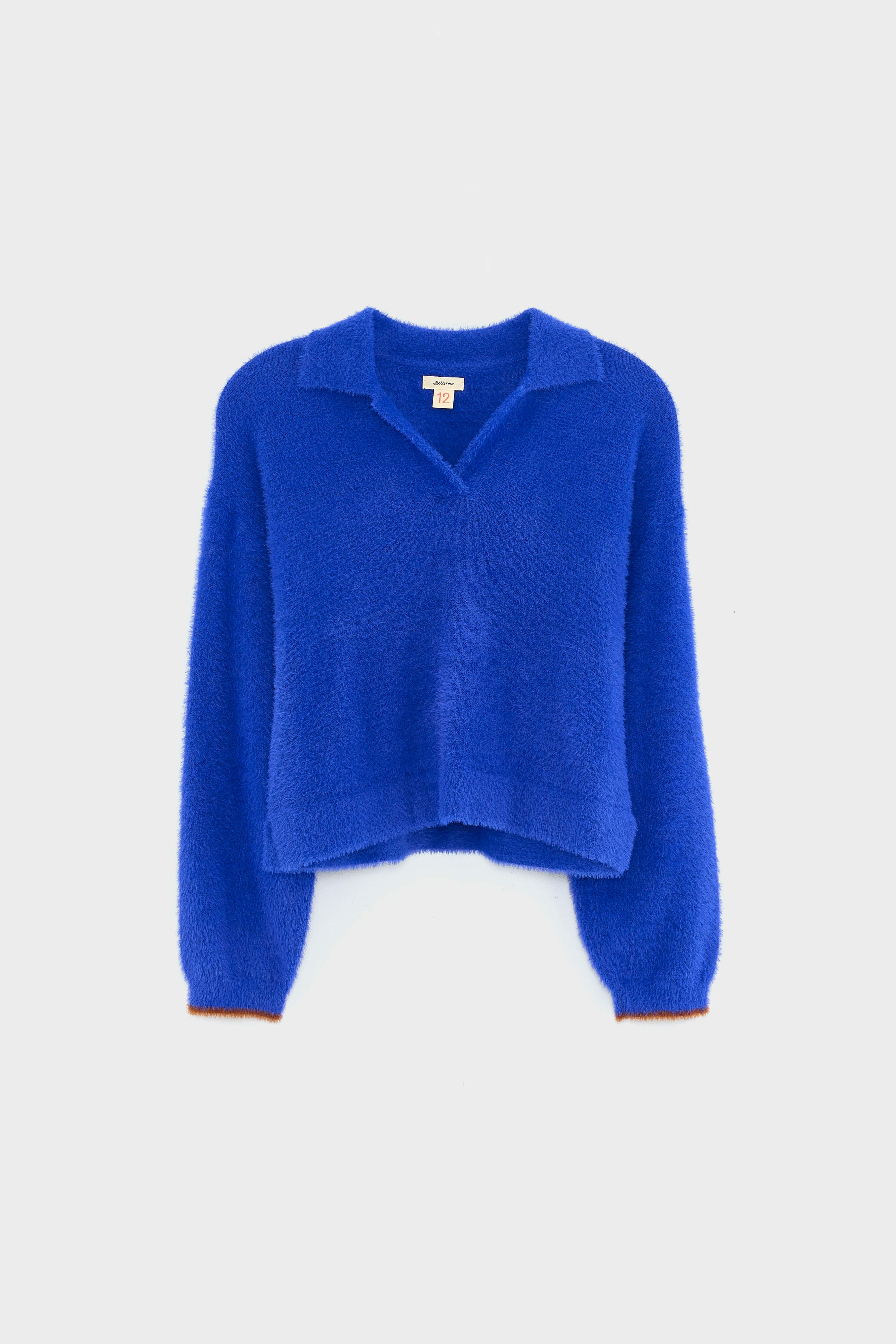 Golak Trui Met Polo Hals - Blueworker / Brown sugar Voor Meisjes | Bellerose