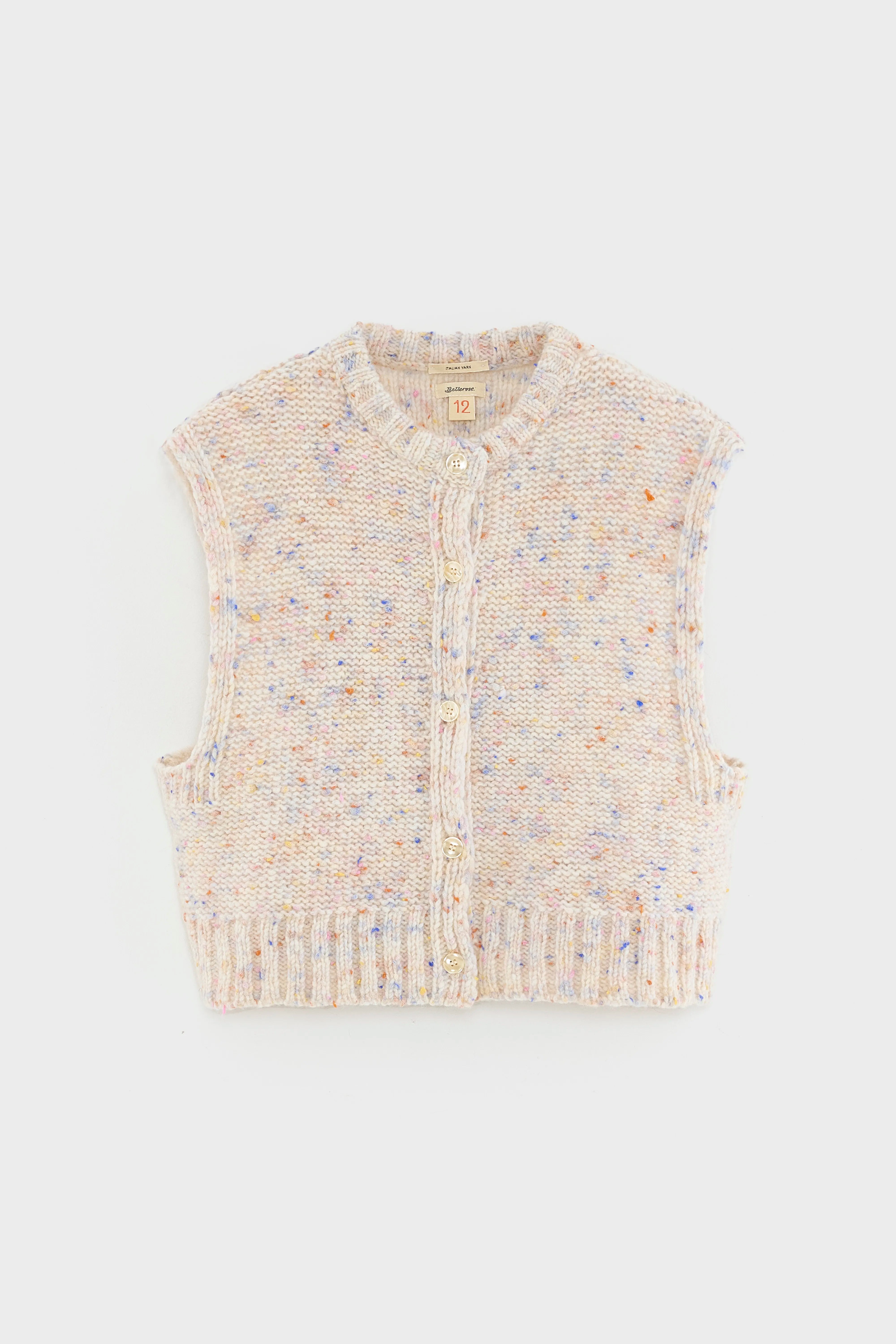 Agagi Mouwloze Cardigan - Ecru / Multicolor Voor Meisjes | Bellerose