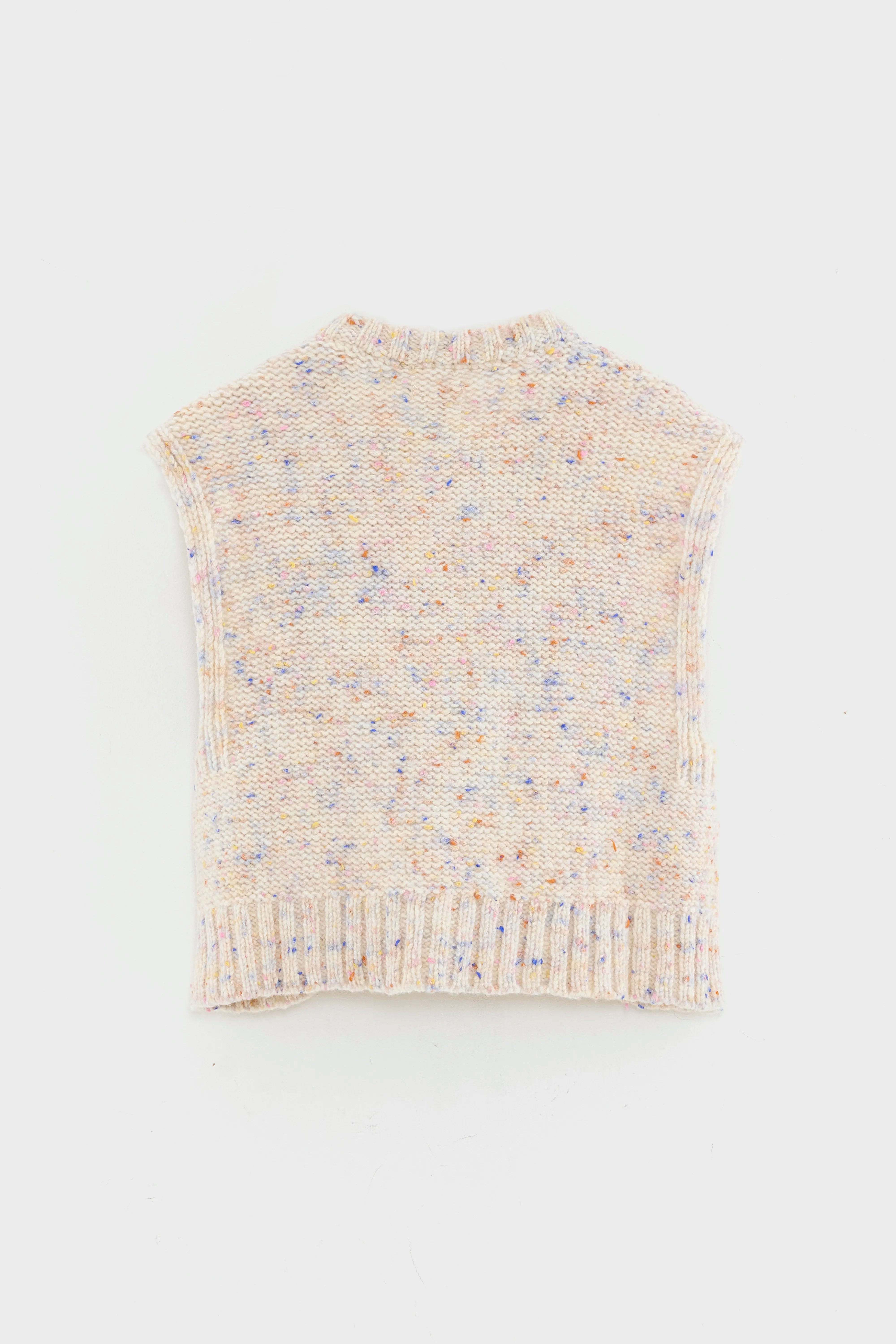 Agagi Mouwloze Cardigan - Ecru / Multicolor Voor Meisjes | Bellerose