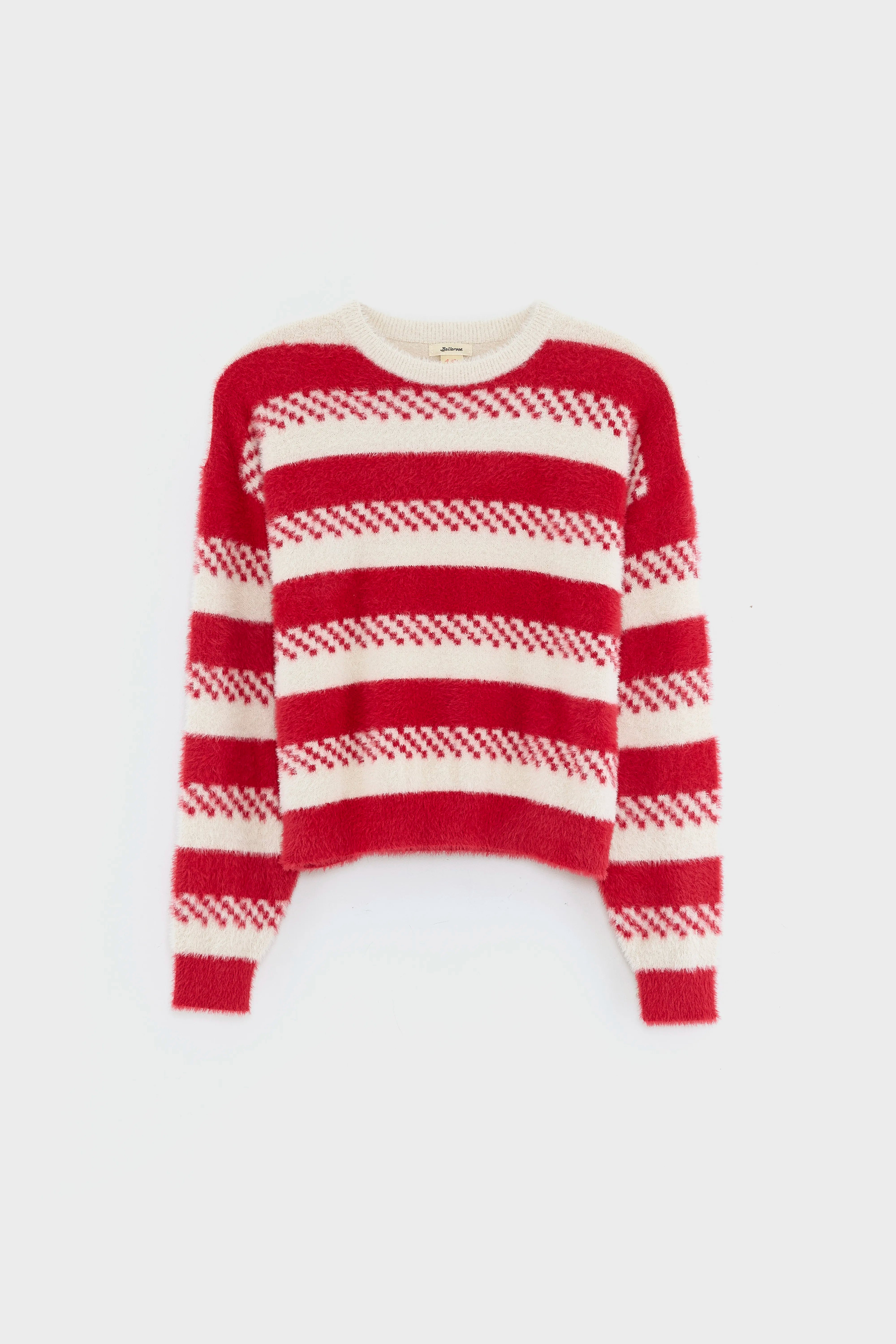 Golja Pluizige Trui - Ecru / Massai red Voor Meisjes | Bellerose