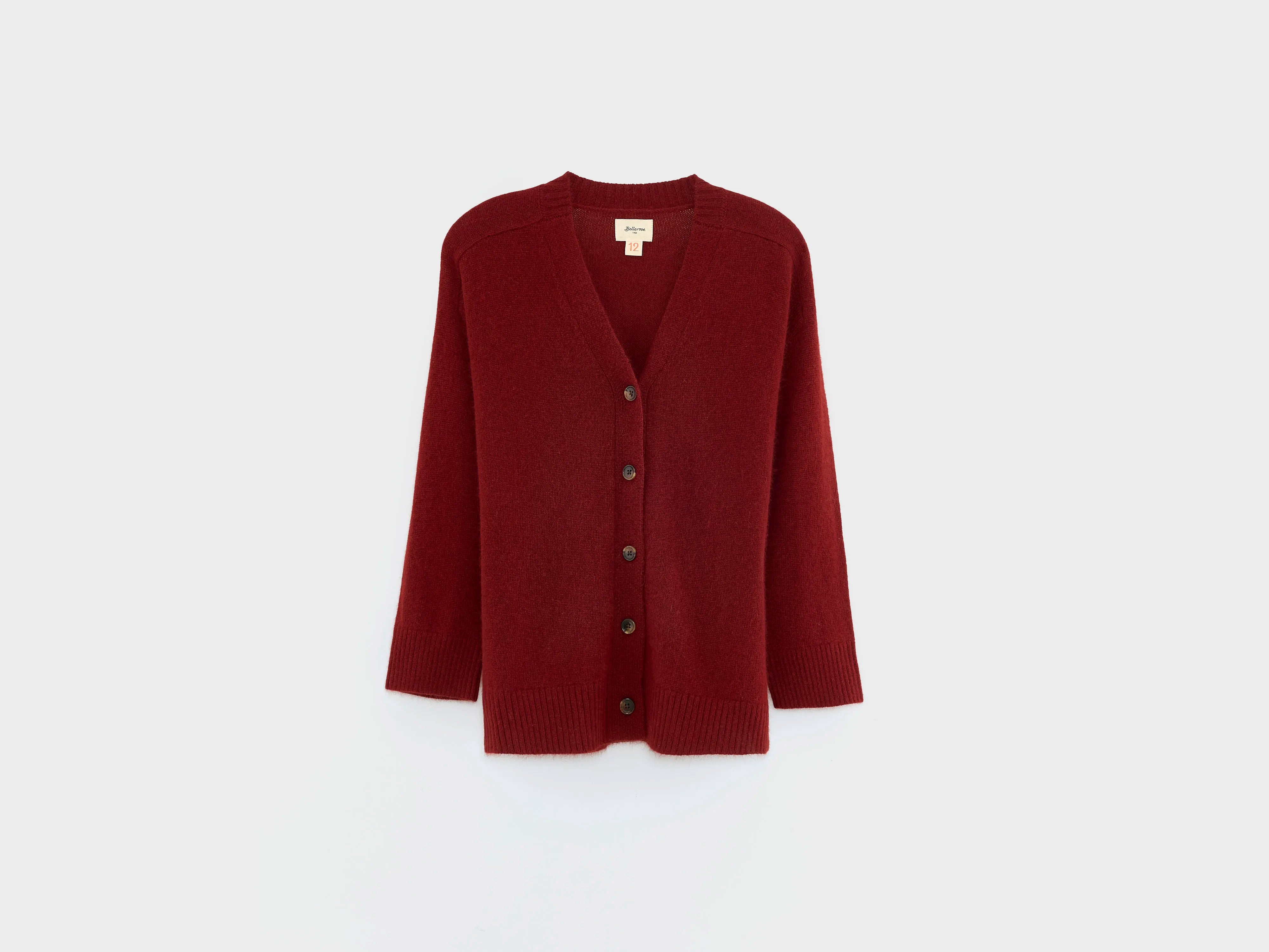 Gomp lange cardigan (252 / G / MALBEC)