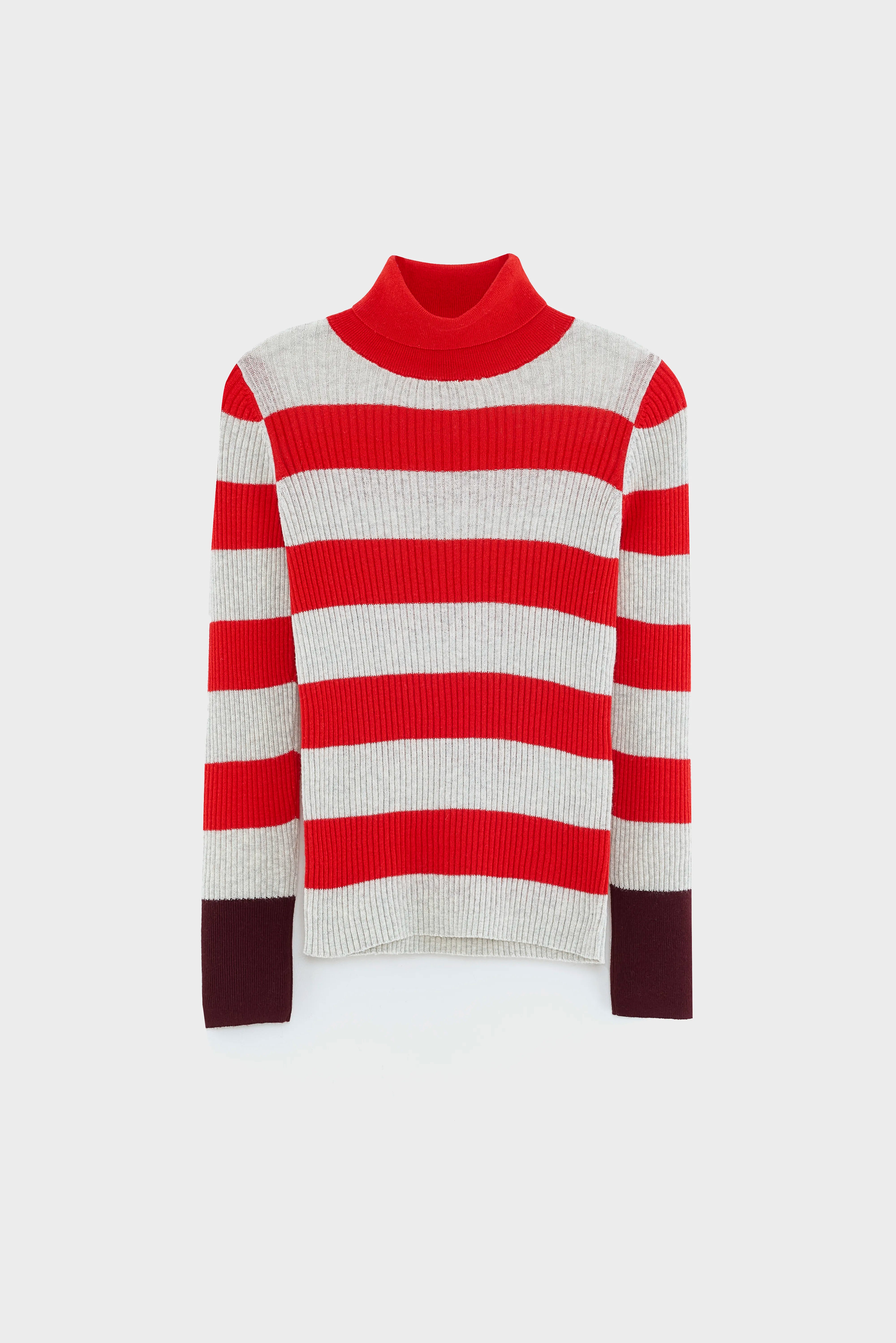 Gerzo Turtleneck Trui - Lipstick / Oyster / Wine Voor Meisjes | Bellerose
