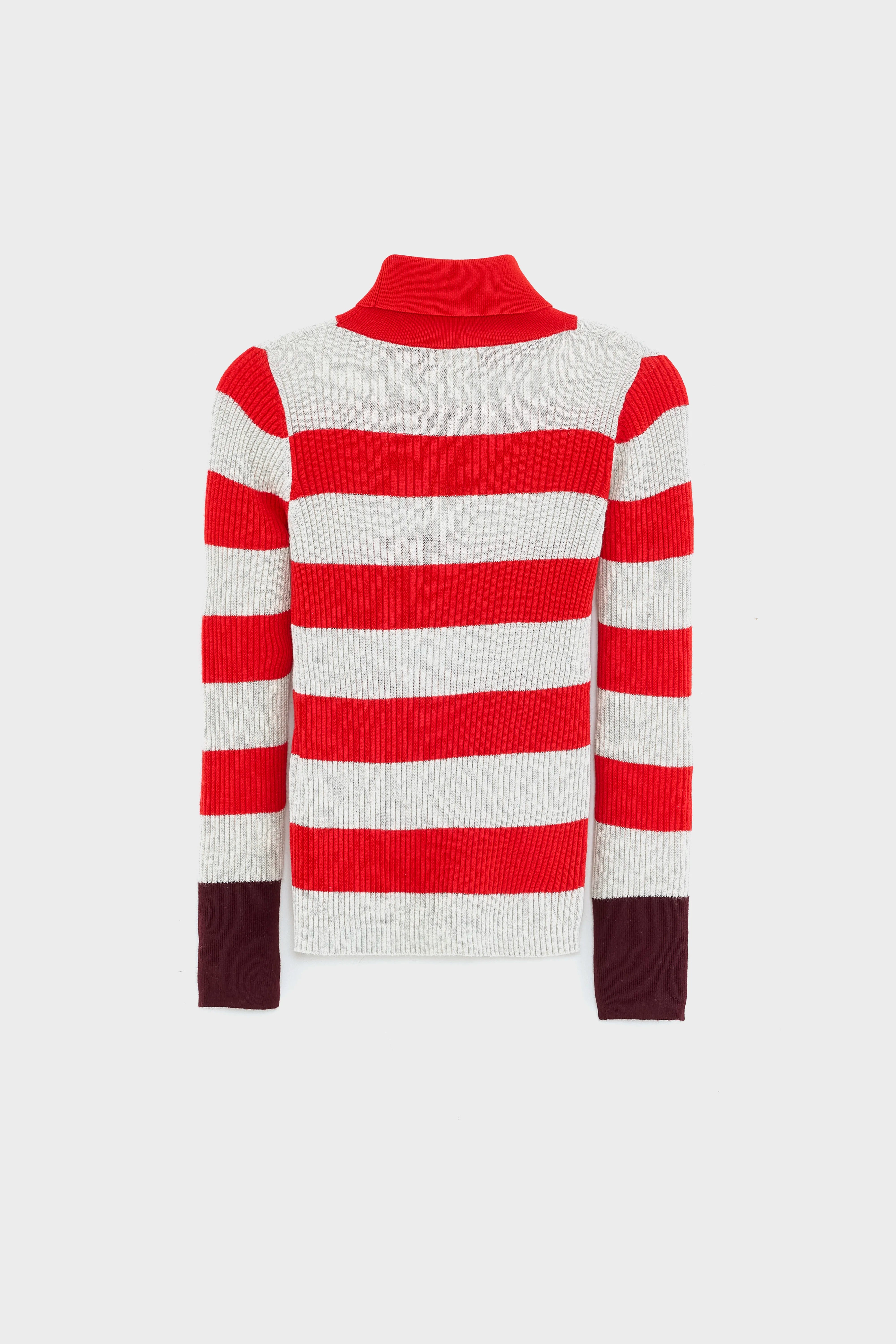 Gerzo Turtleneck Trui - Lipstick / Oyster / Wine Voor Meisjes | Bellerose