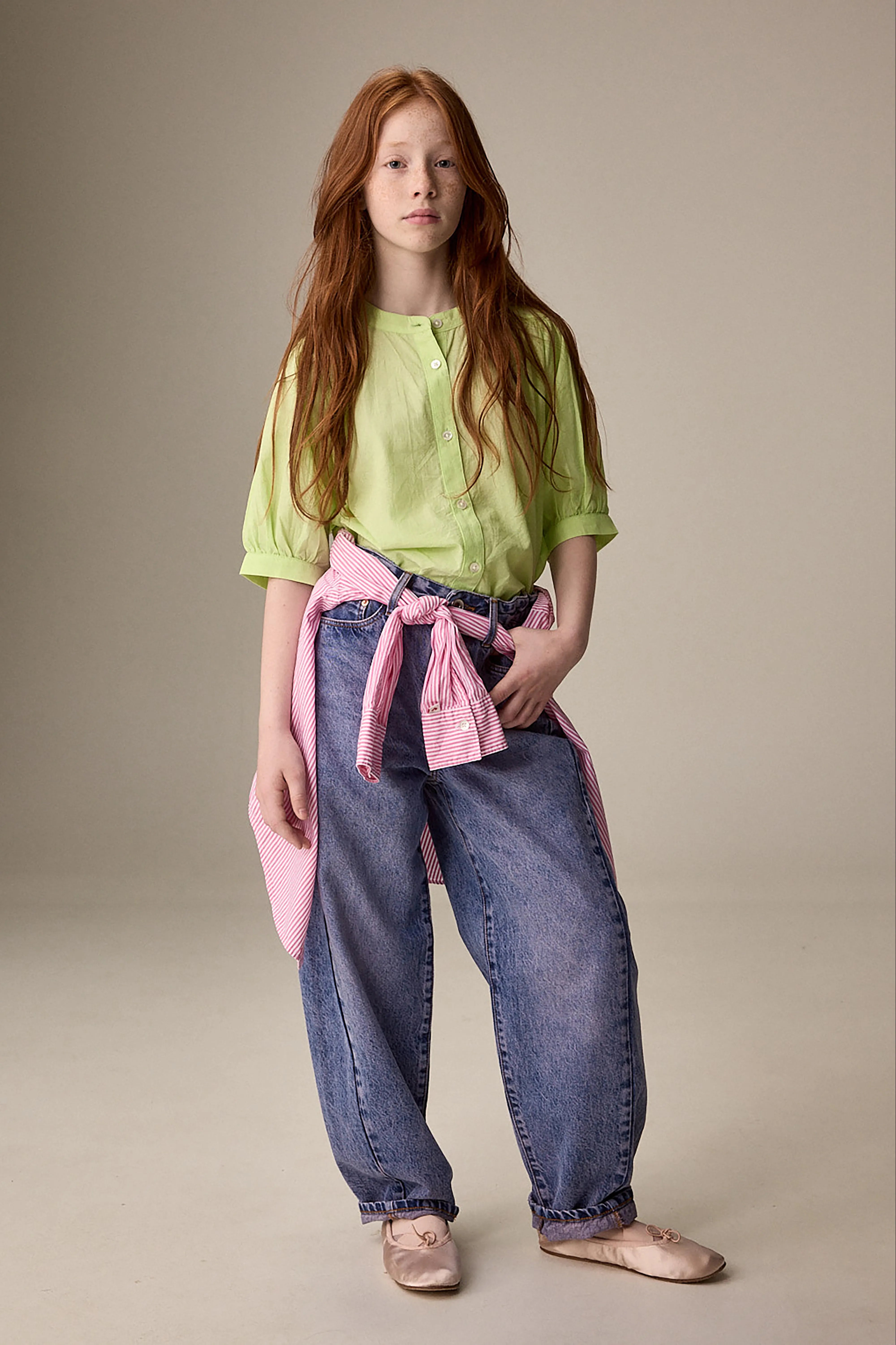 Parady Balloon Jeans - Pink blue stone For Girls | Bellerose