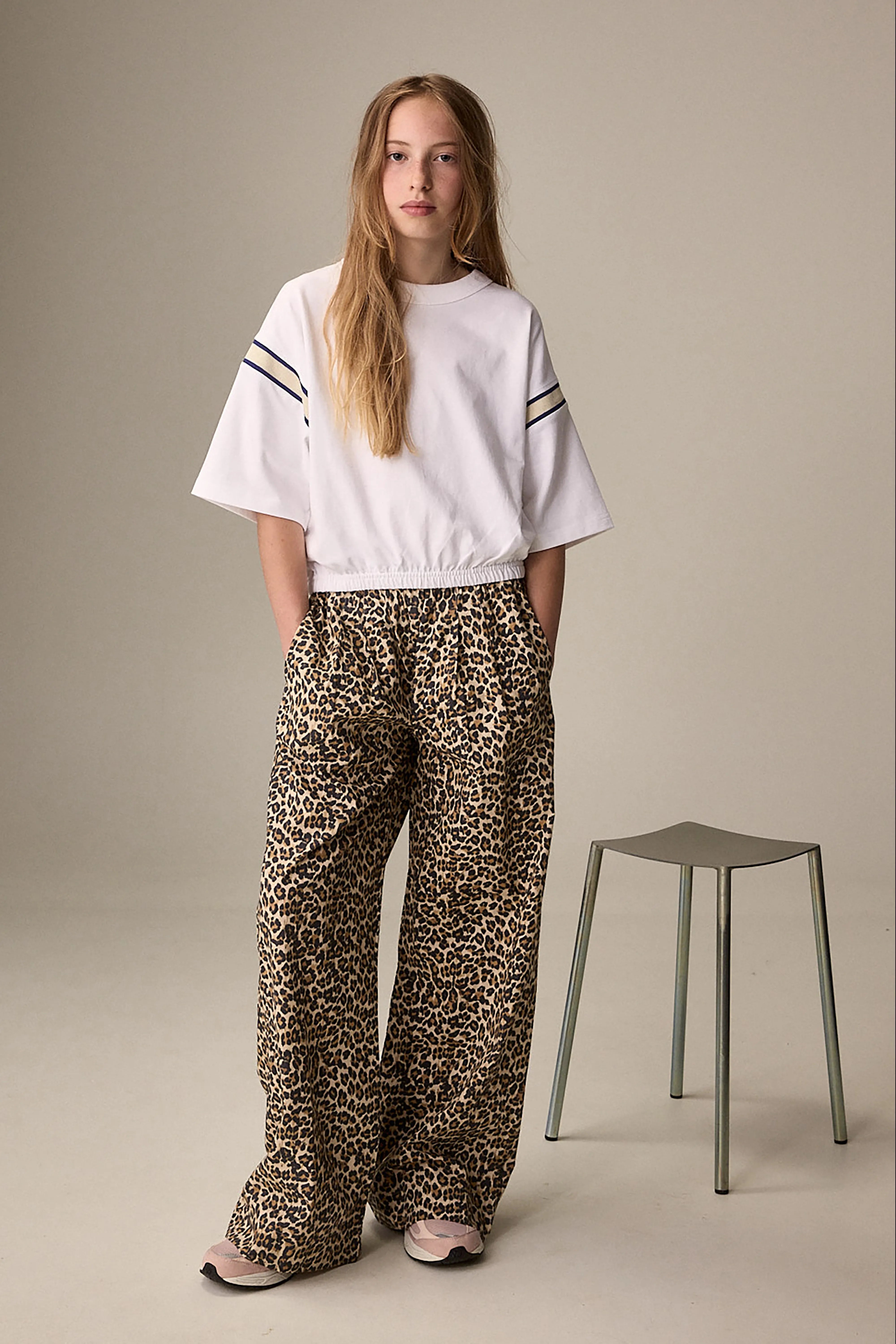 Karyn Relaxed Trousers - Black sand / Toffee / Vanille For Girls | Bellerose