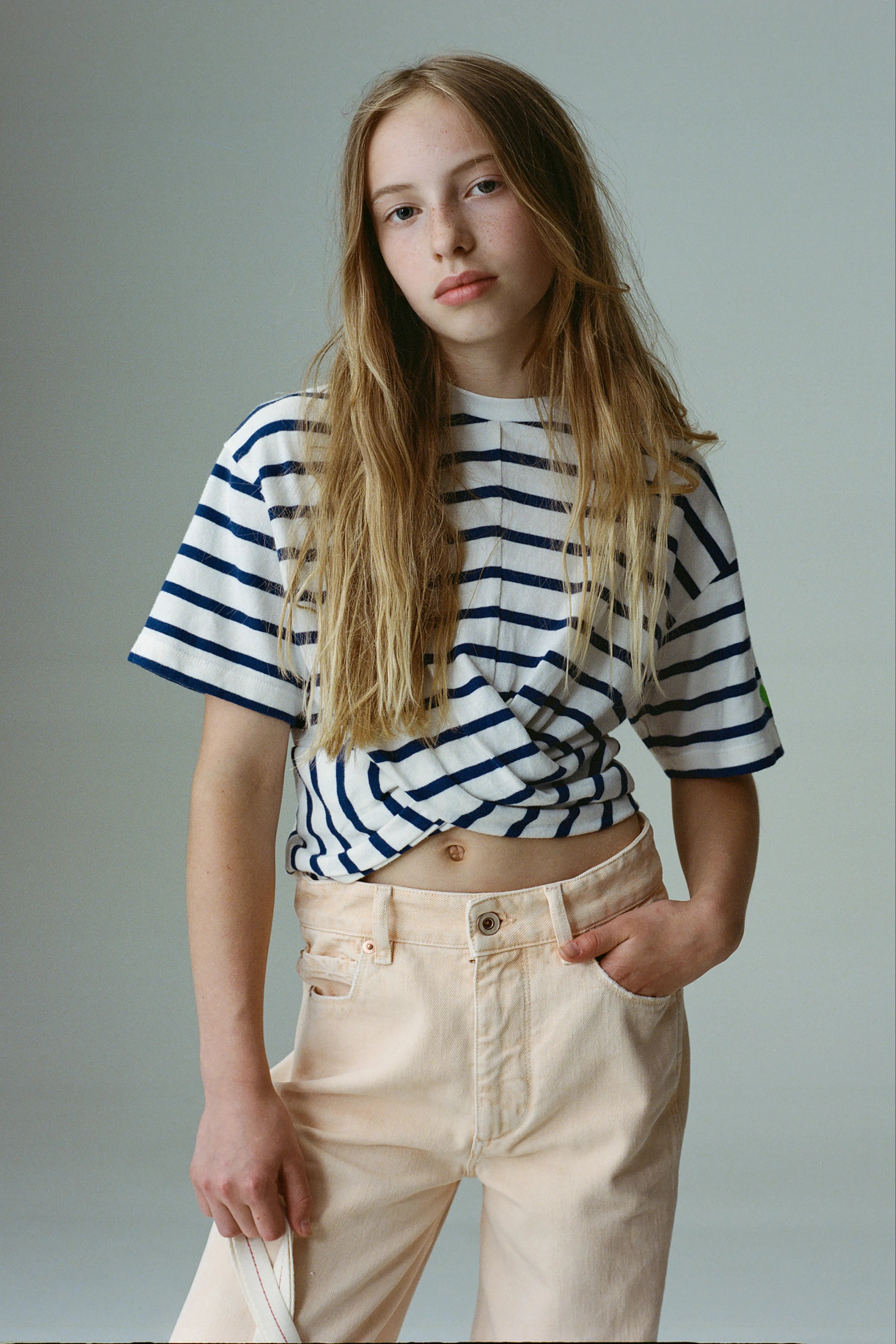 T-shirt Cache-coeur Crissy - Stripe e Pour Fille | Bellerose