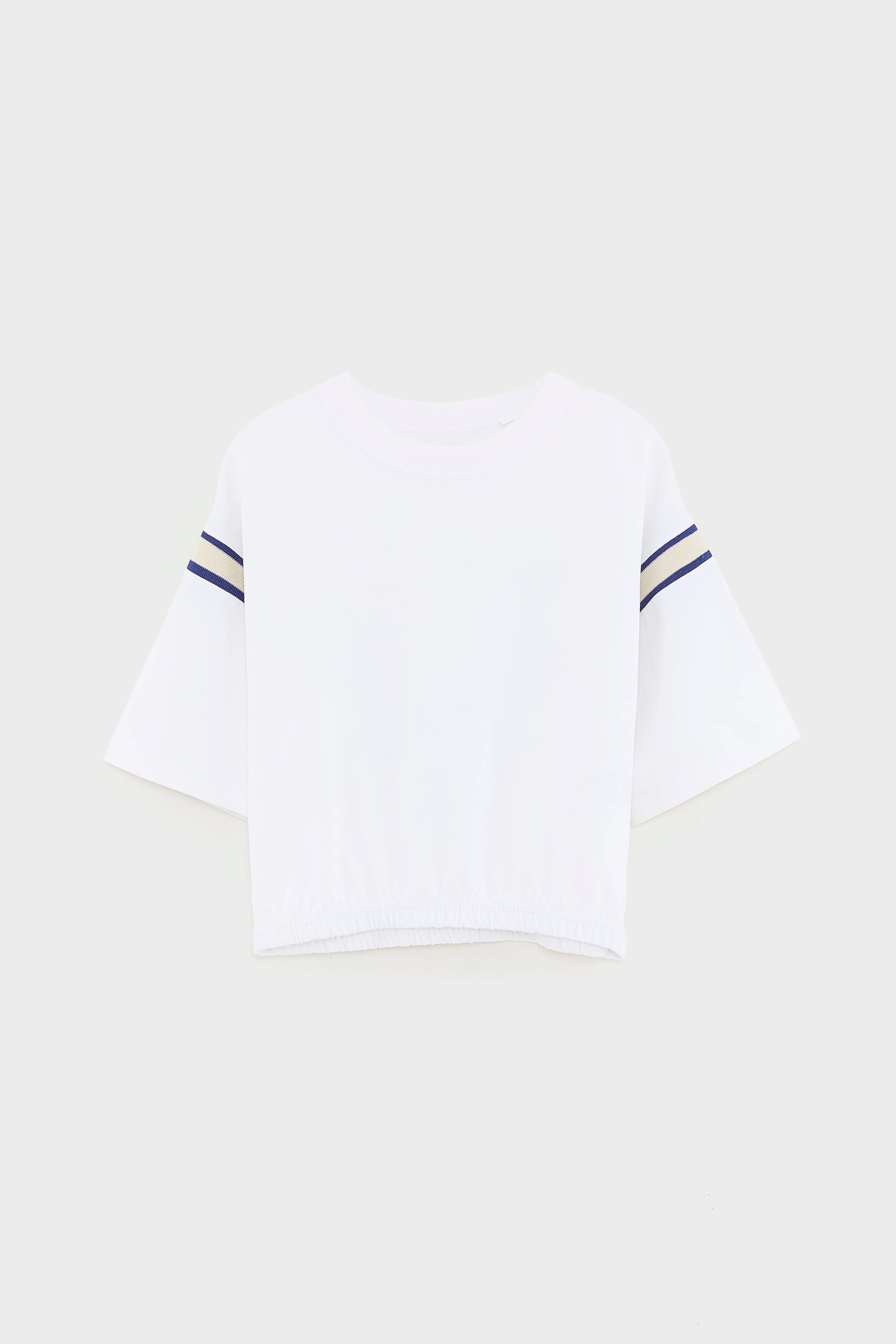 Casel Cropped T-shirt - White Voor Meisjes | Bellerose