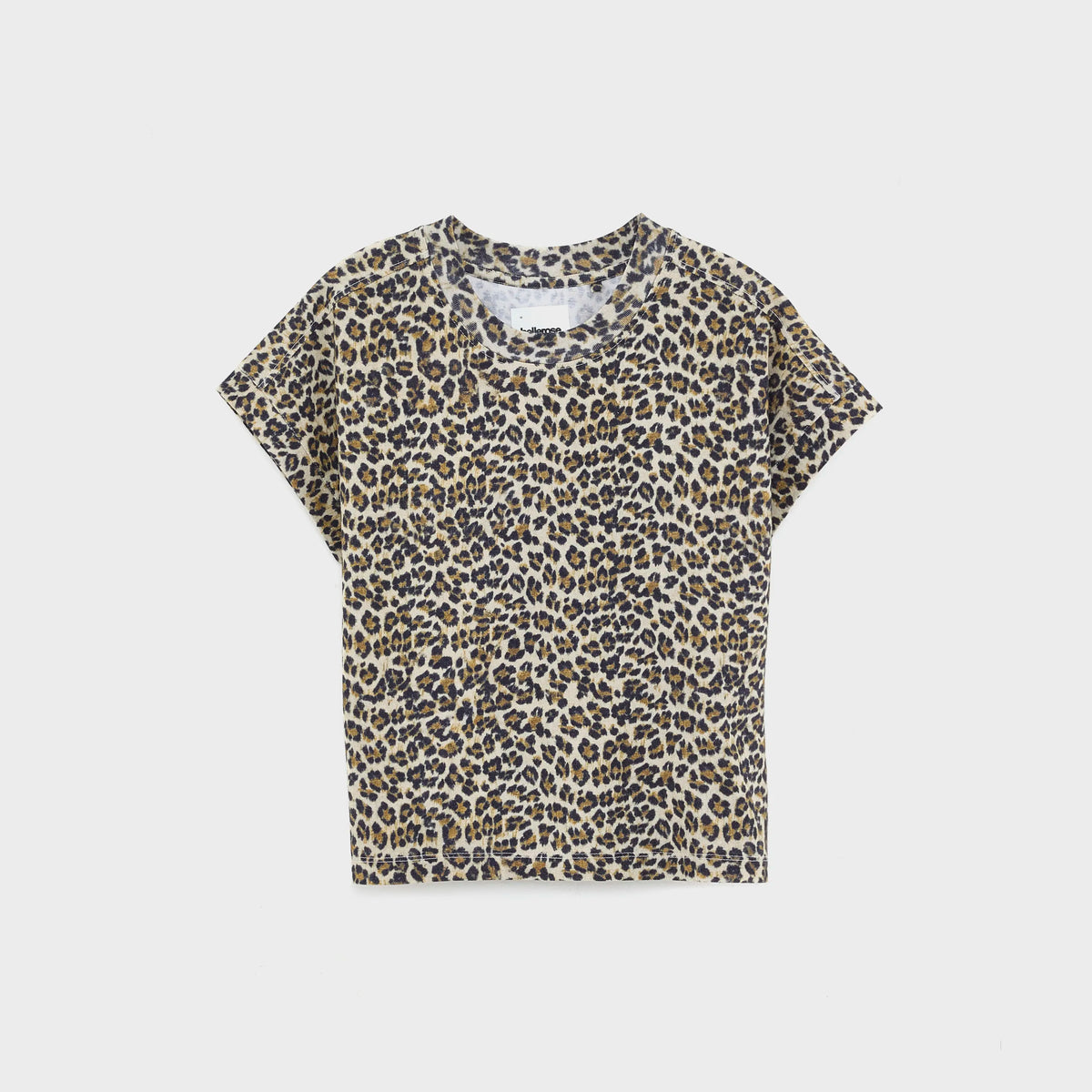 Cotton cropped t-shirt leopard print - Girls | Bellerose