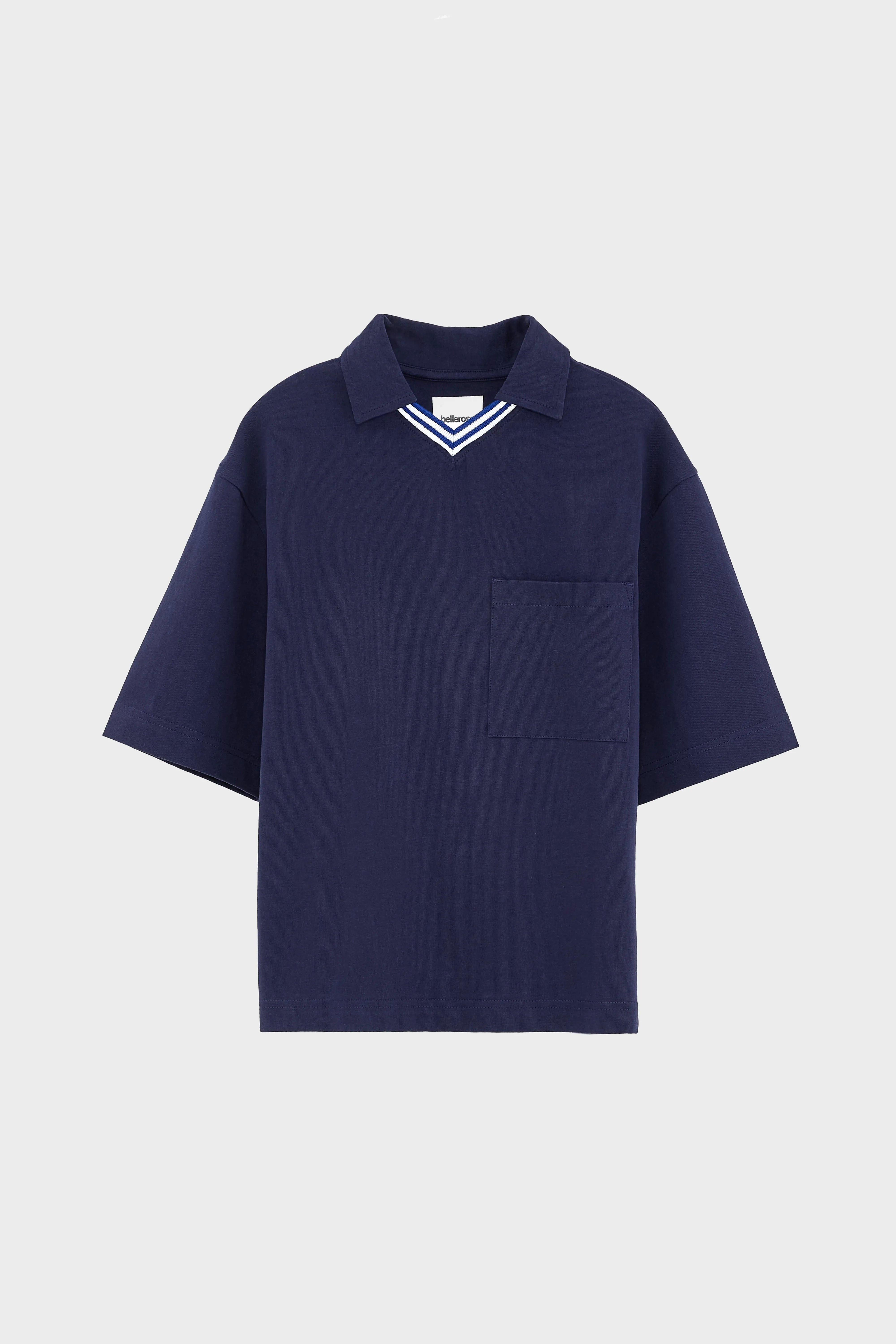 T-shirt basique à logo regular en coton organique - bleu T-shirt basique à logo regular en coton organique - bleu