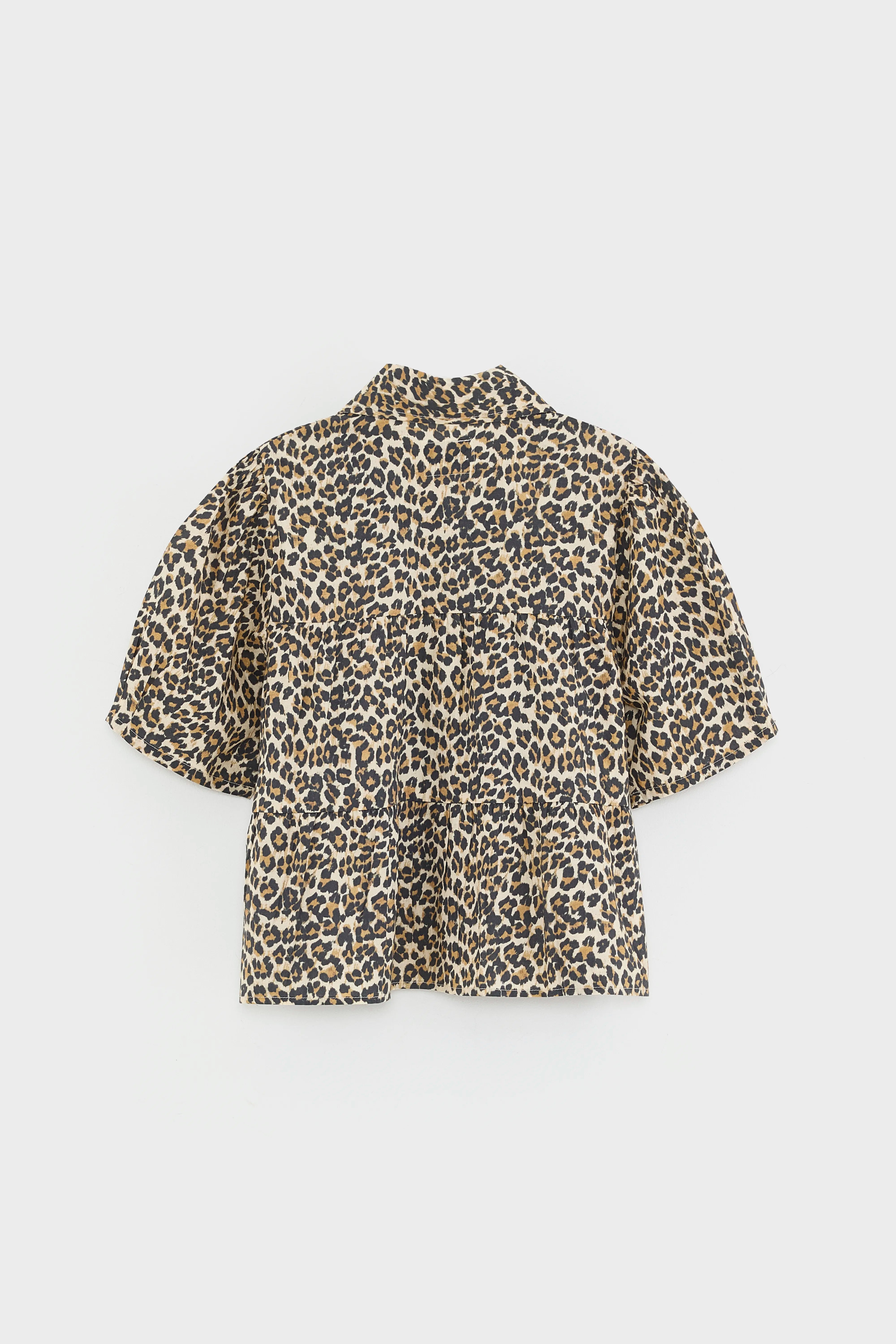 Helo Leopard Print Shirt - Black sand / Toffee / Vanille For Girls | Bellerose