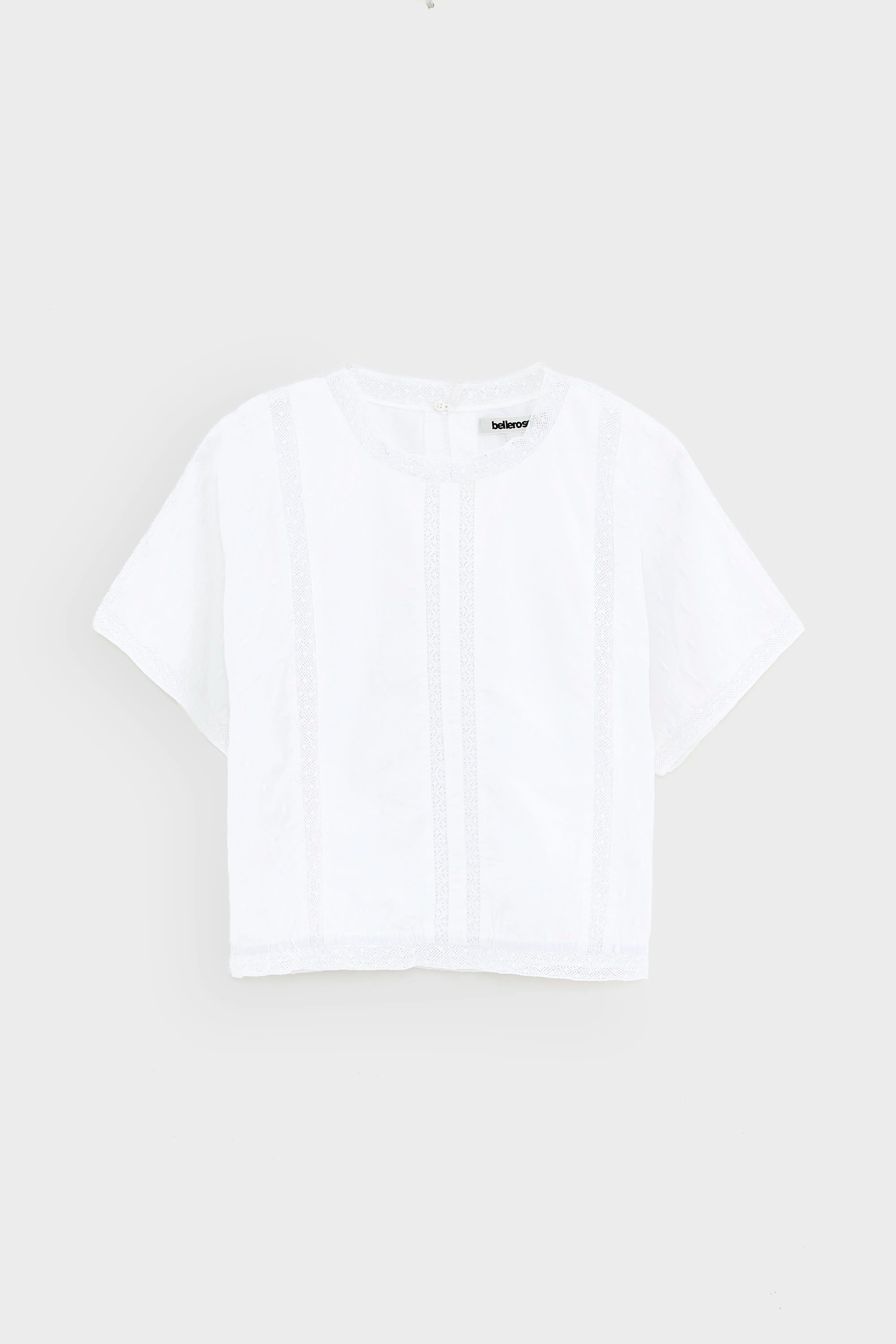 Blouse Courte Hyacin - White Pour Fille | Bellerose