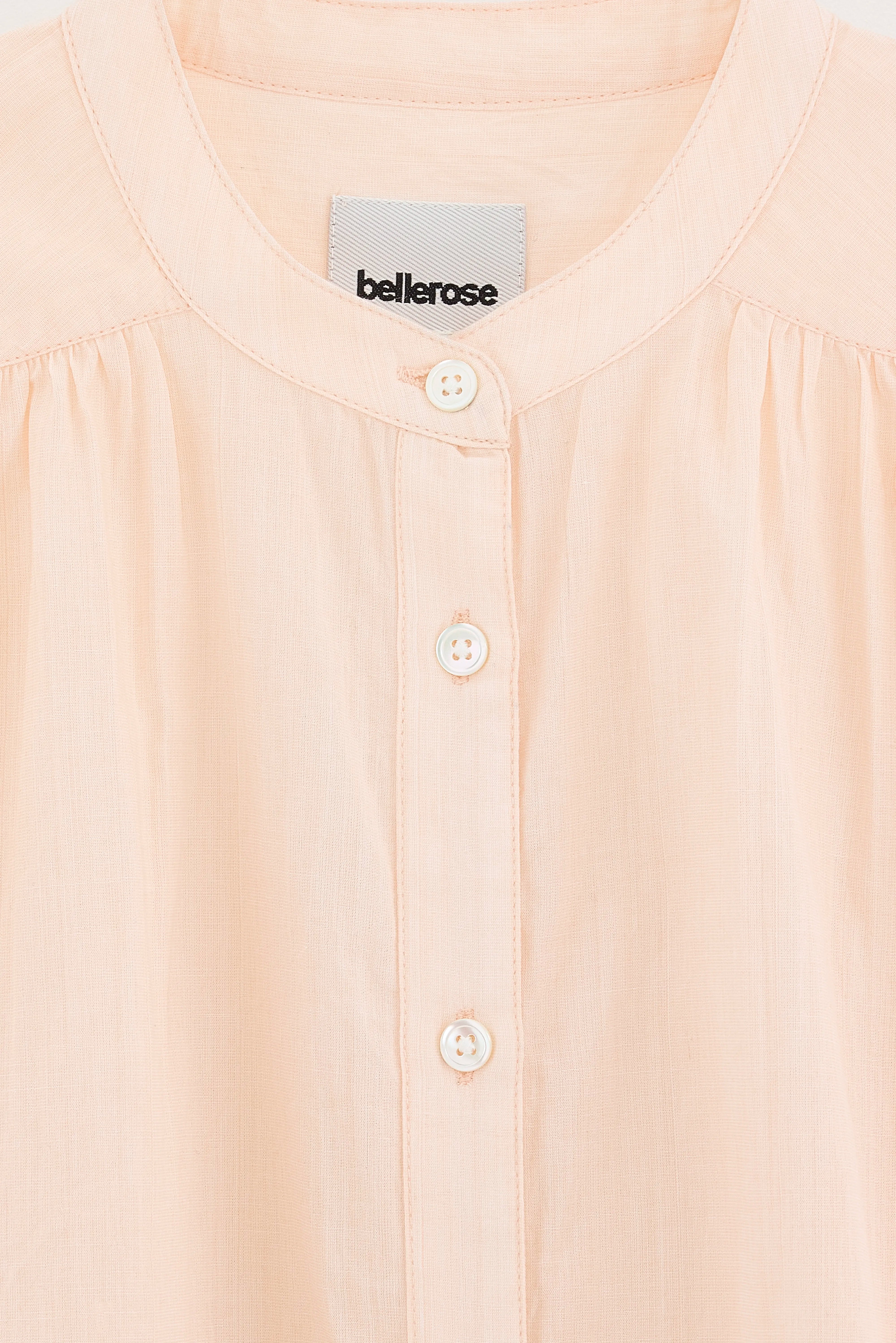 Hopsa short-sleeve blouse (261 / G / LIGHT ROSE)